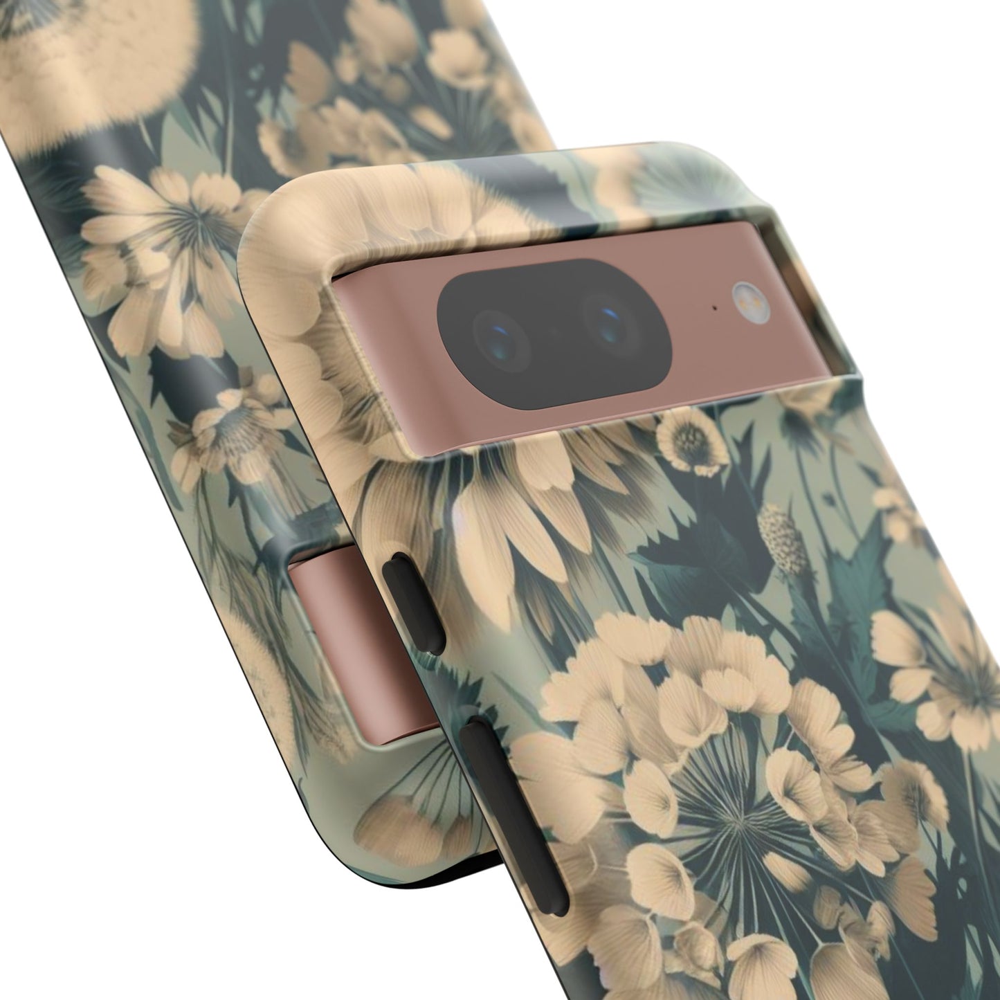 Blue & Cream Flowers Tough Cases iPhone/Google/Samsung