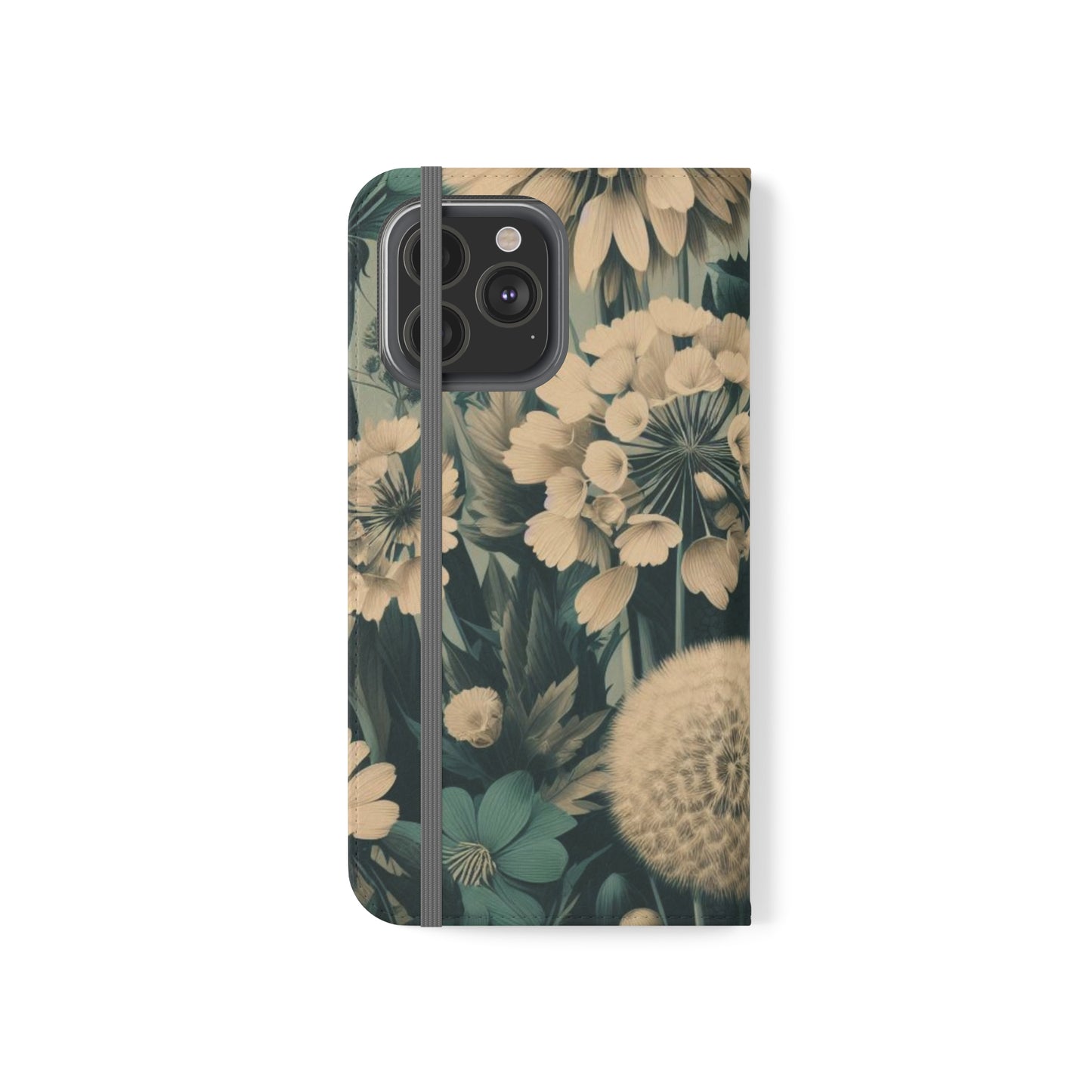 Blue & Cream Flowers Flip Cases iPhone/Samsung