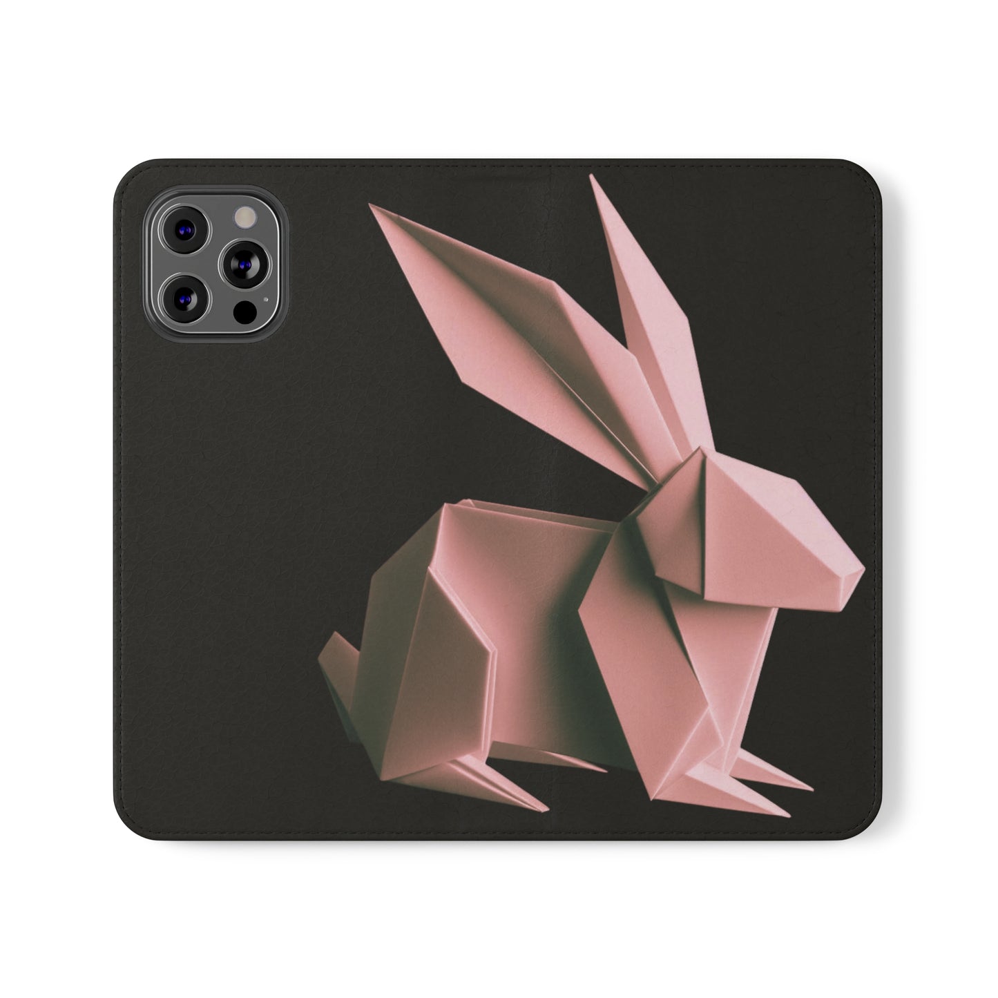 Origami Pink Rabbit Flip Cases iPhone/Samsung