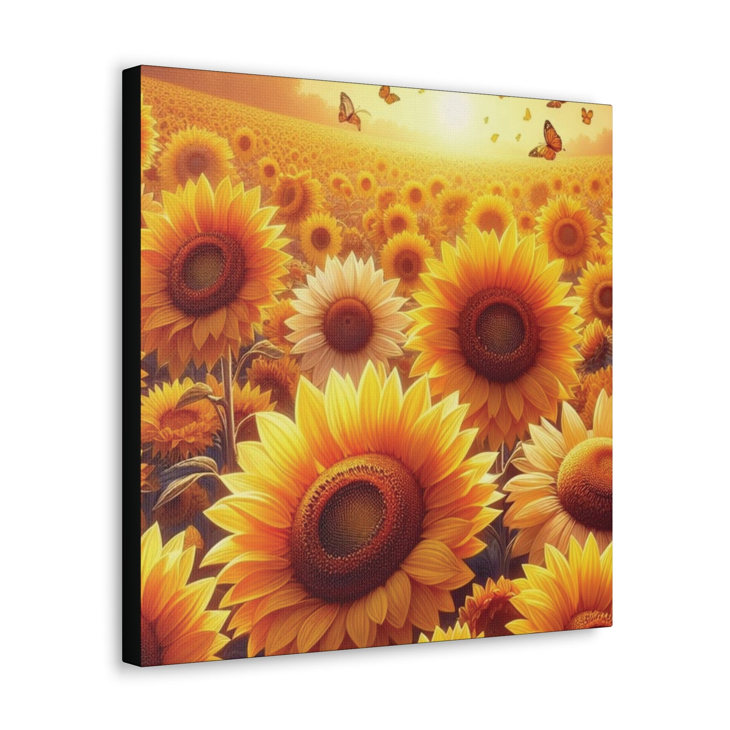 Sunflowers Classic Canvas - Black