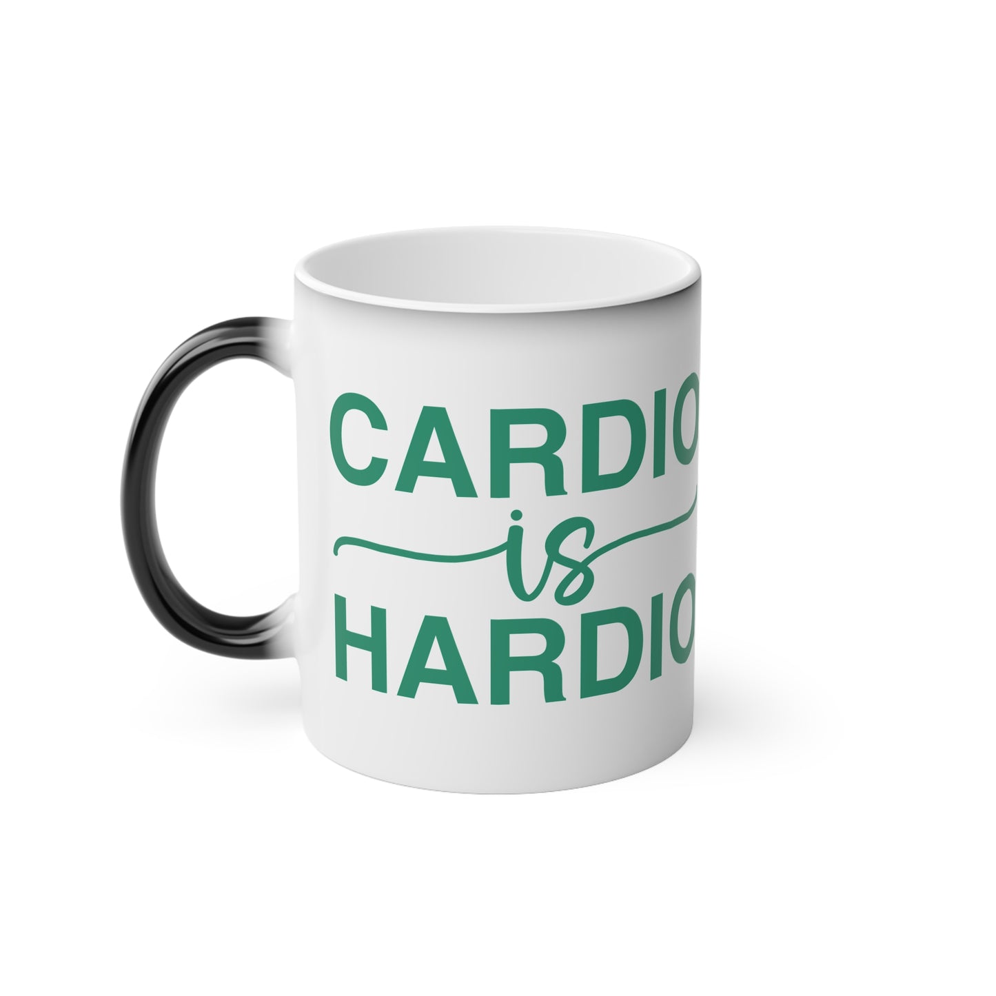 Cardio is Hardio Magic Mug - Color Changing Mug for Fitness Enthusiasts