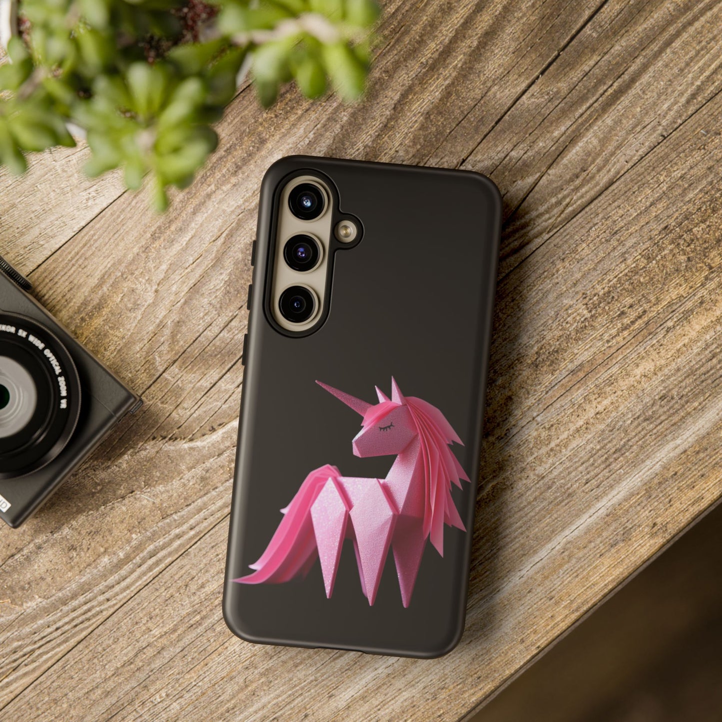 Origami Pink Unicorn Tough Cases iPhone/Google/Samsung