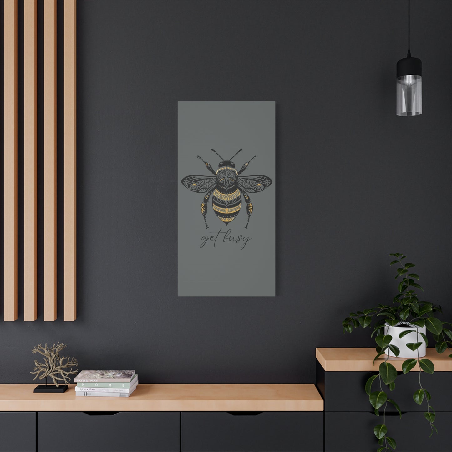 Get Busy Bee Classic Canvas - Grey