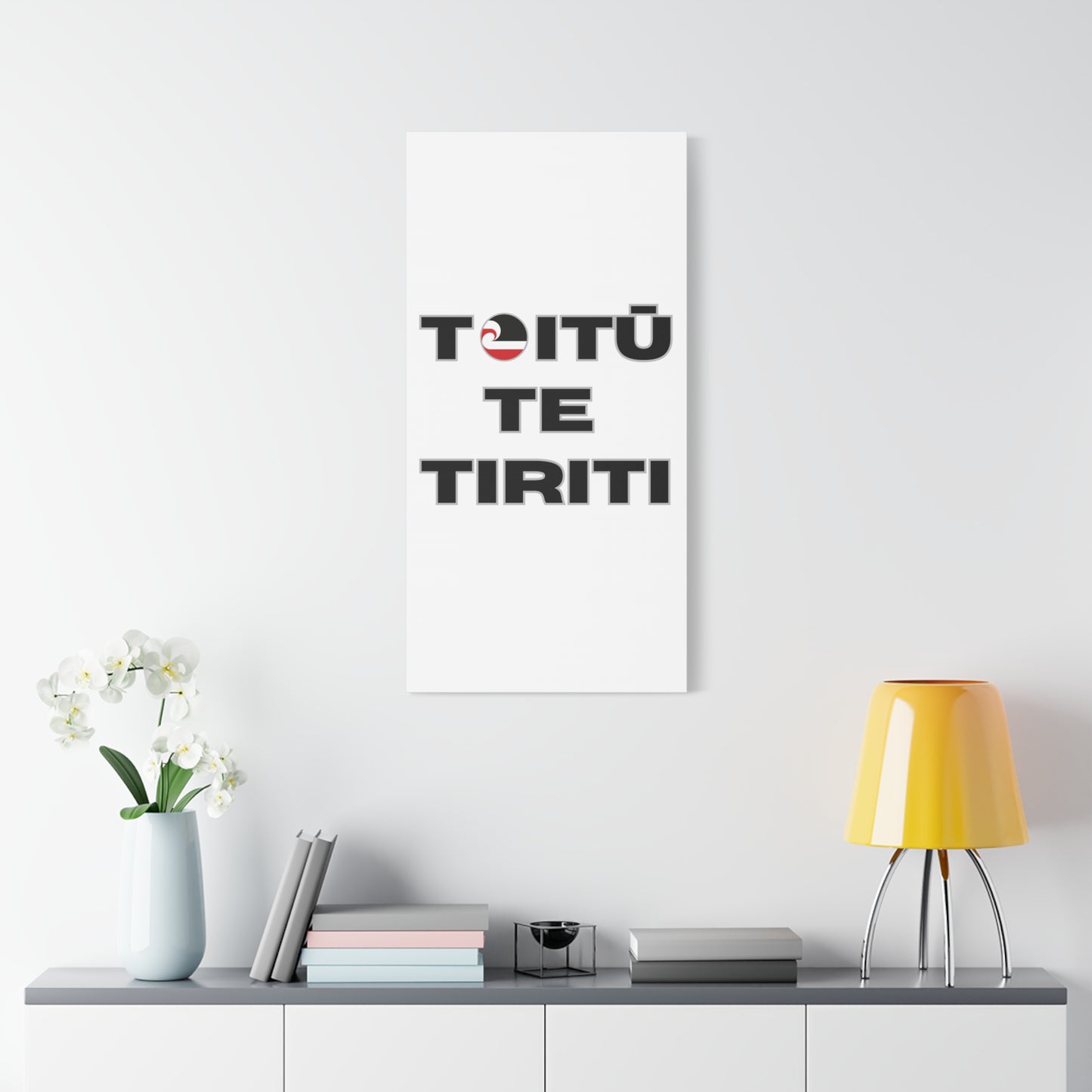 Toitū Te Tiriti Classic Canvas - White