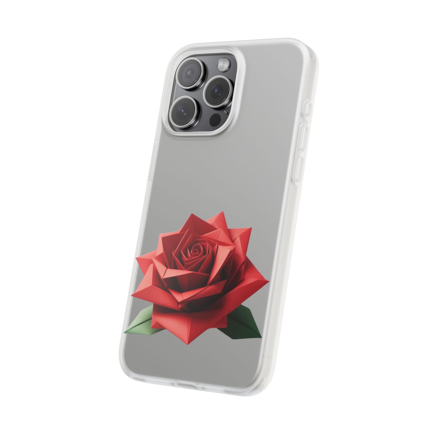 Origami Red Rose Flexi Cases