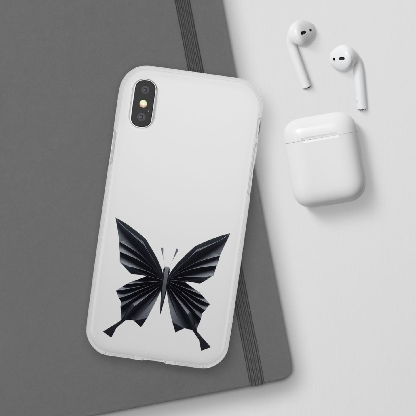 Origami Black Butterfly Flexi Cases