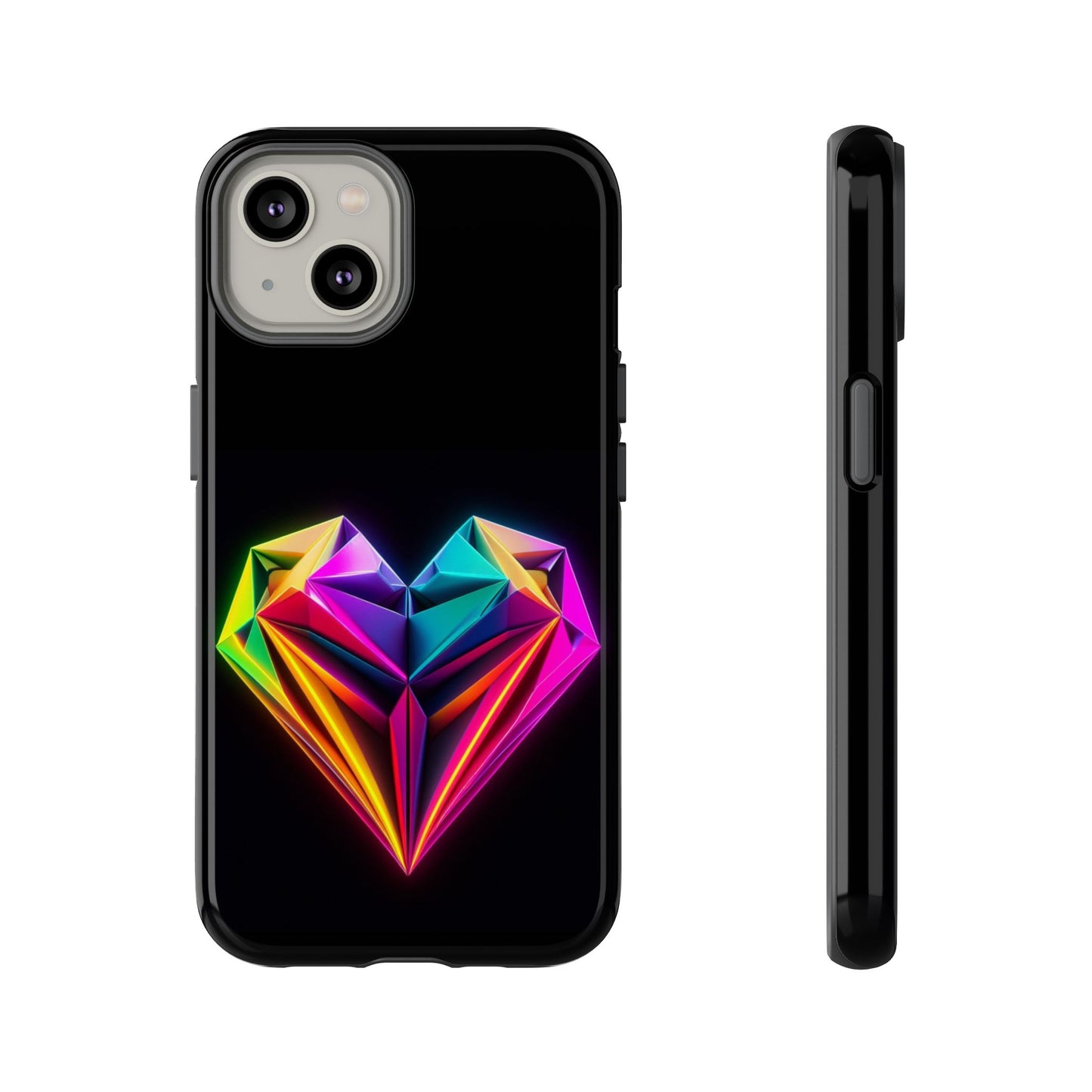 Origami Neon Heart Tough Cases iPhone/Google/Samsung