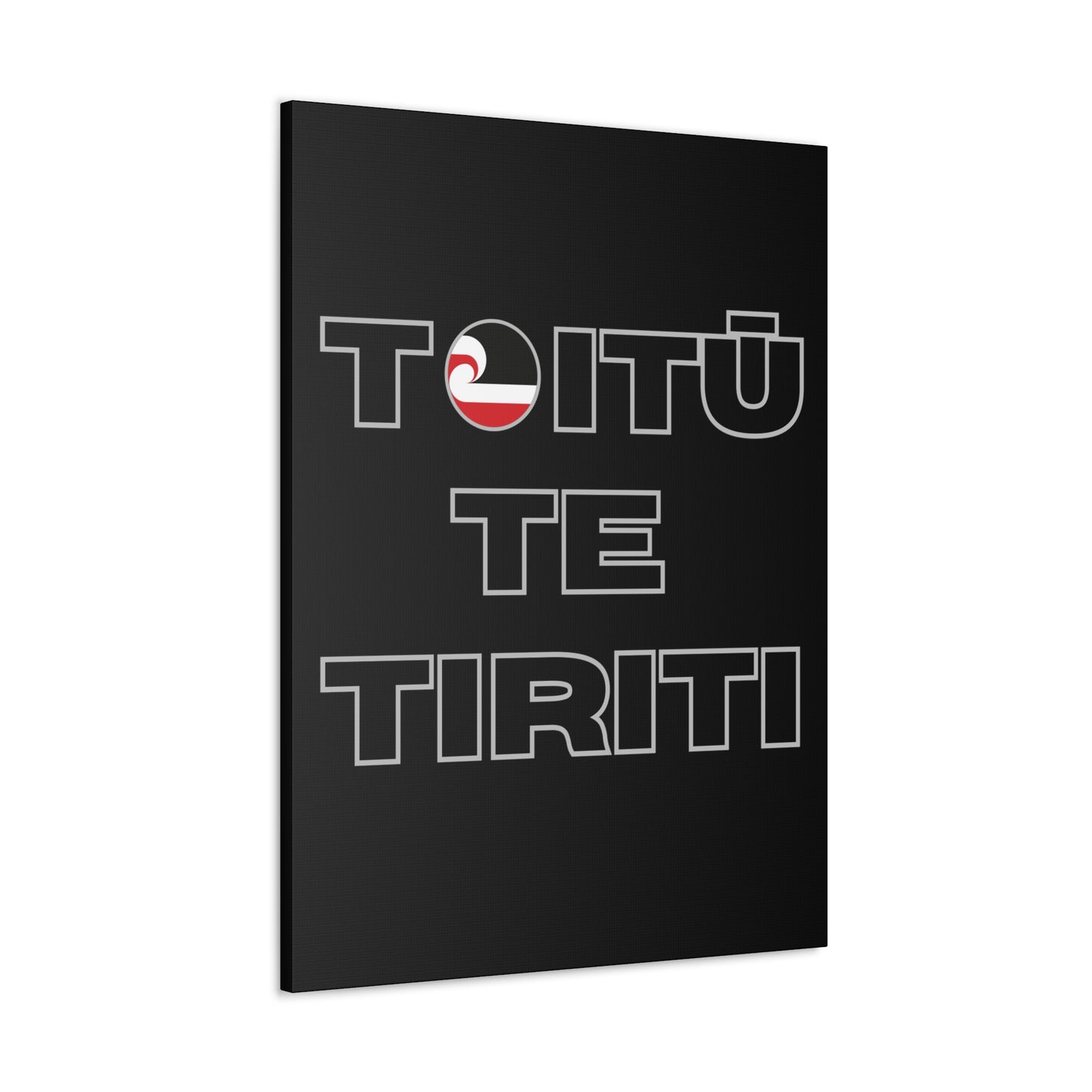 Toitū Te Tiriti Classic Canvas - Black