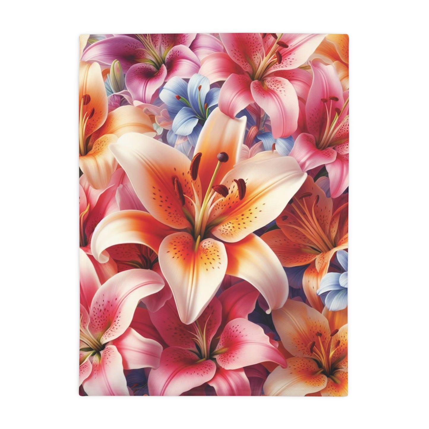 Lillies Plush Fleece Blanket