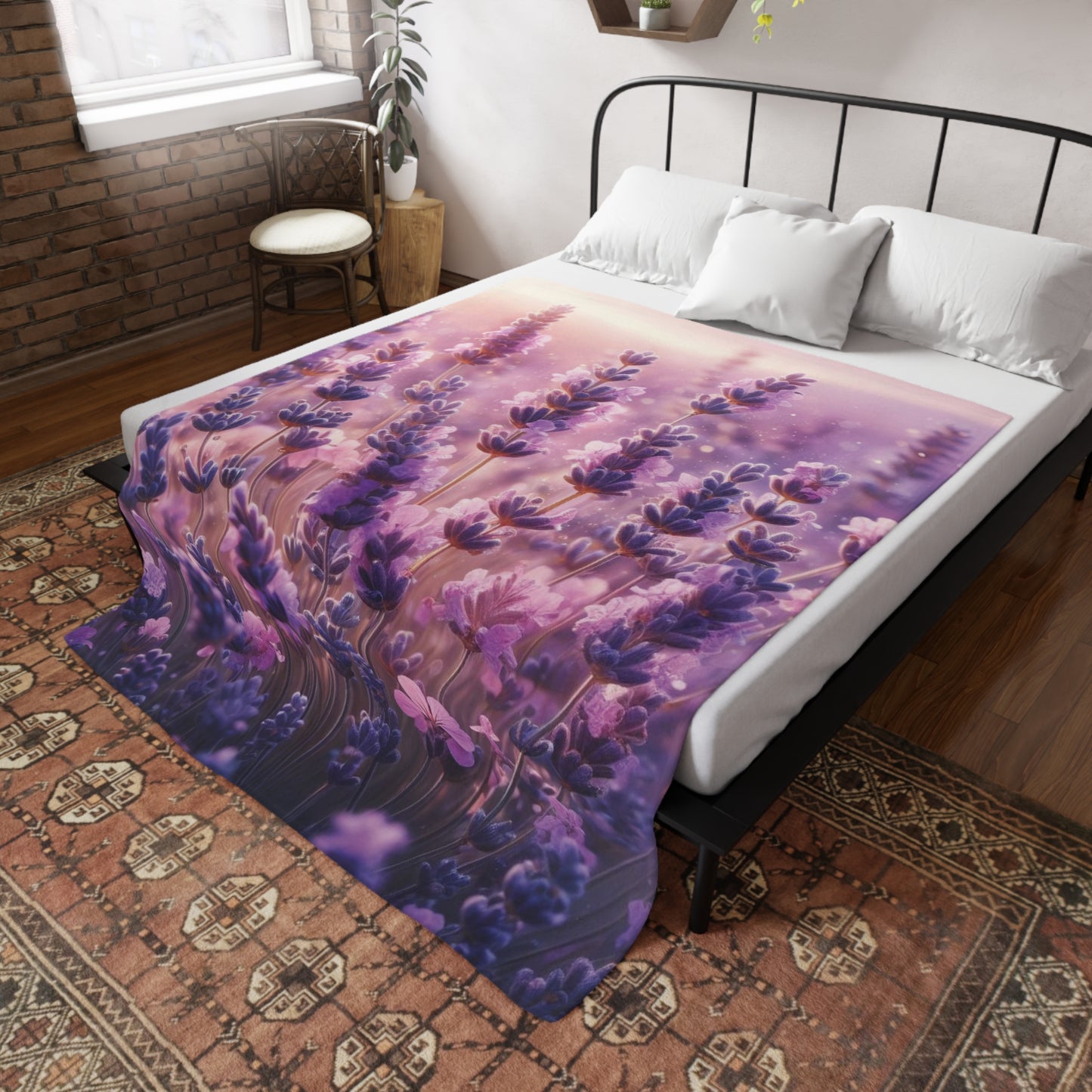 Wild Lavender #2 Plush Fleece Blanket