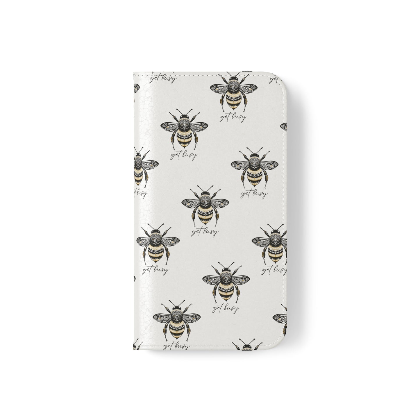 Get Busy Bee Flip Cases for iPhone/Samsung - white