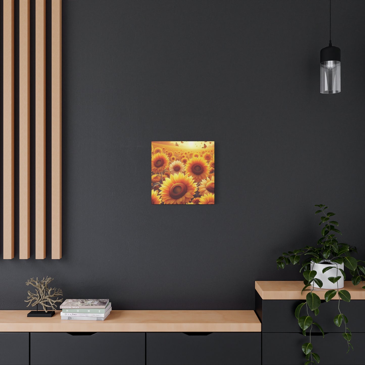 Sunflowers Classic Canvas - Black