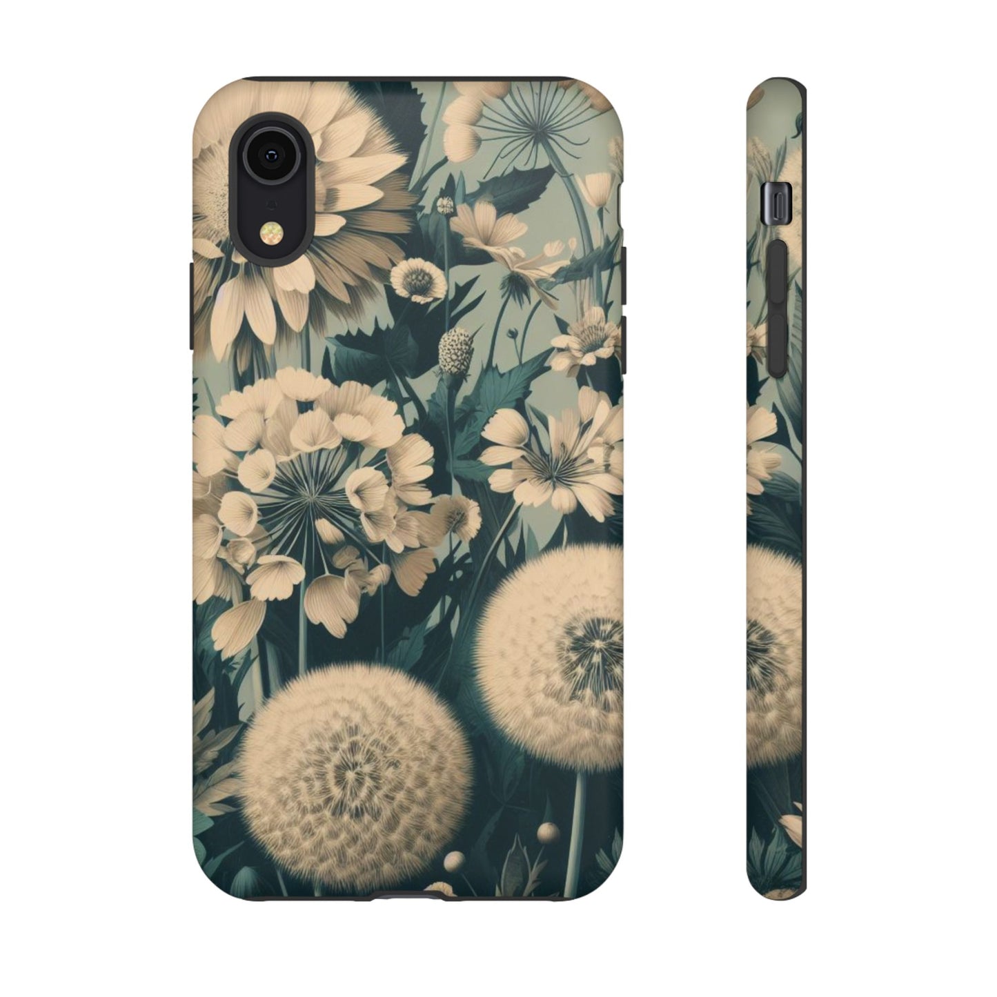 Blue & Cream Flowers Tough Cases iPhone/Google/Samsung