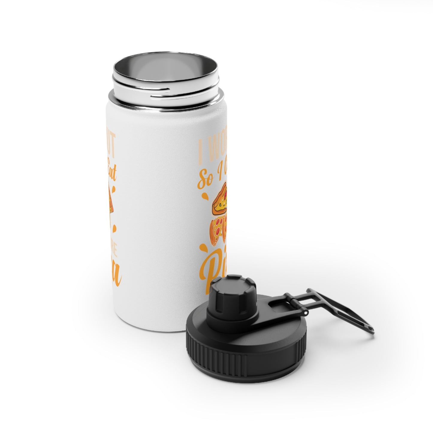 More Pizza Stainless Steel Sports Water Bottle - 3 sizes