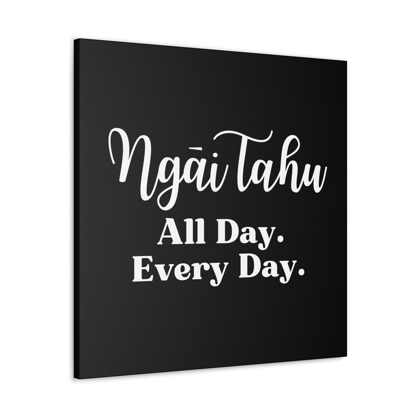 Ngāi Tahu All Day. Every Day. Classic Canvas - Black