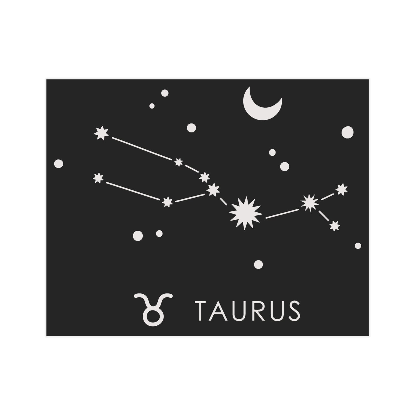 Taurus Starmap Unframed Prints - black