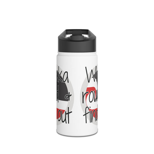 Whaka Round & Find Out Stainless Steel Water Bottle, Standard Lid