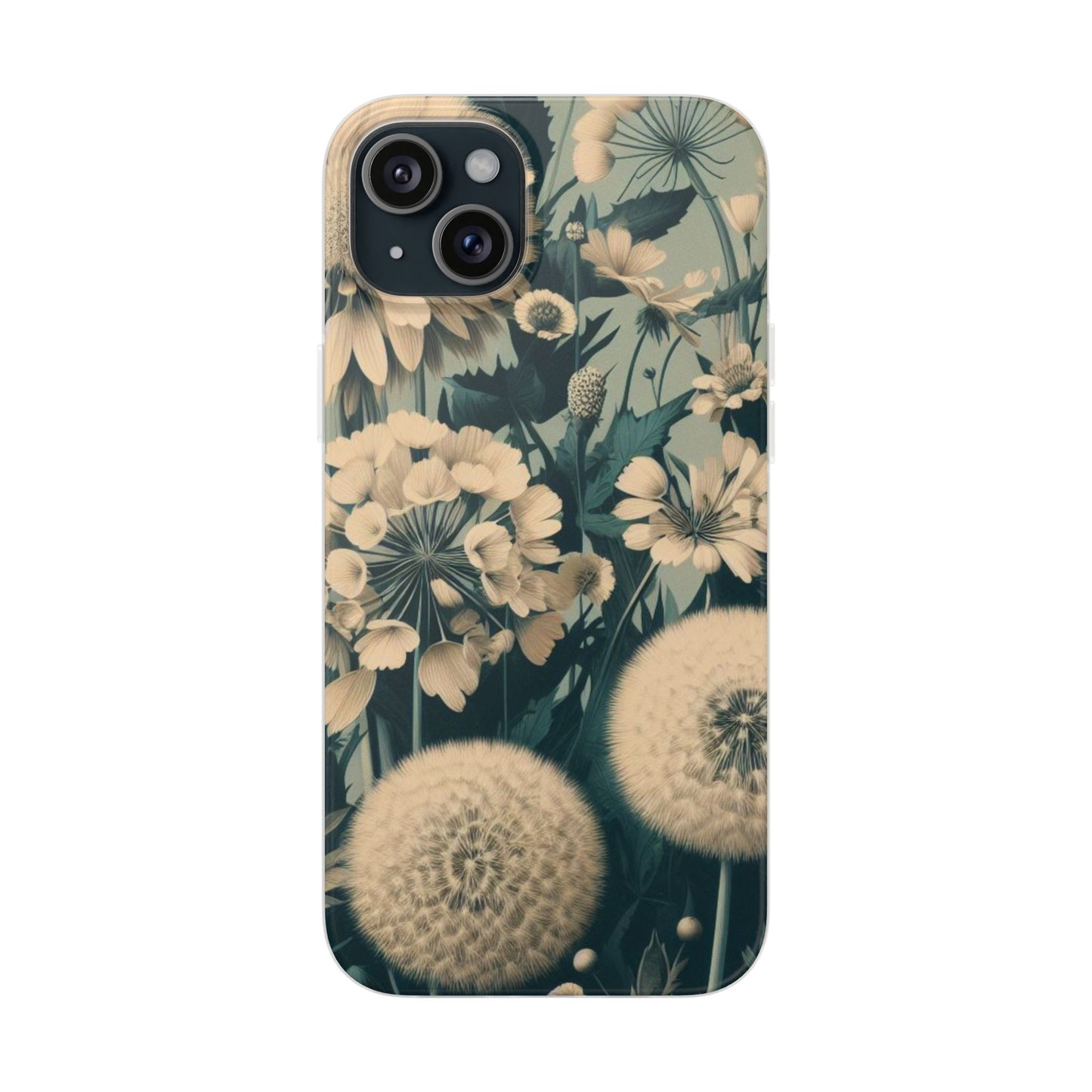 Blue & Cream Flowers Flexi Cases