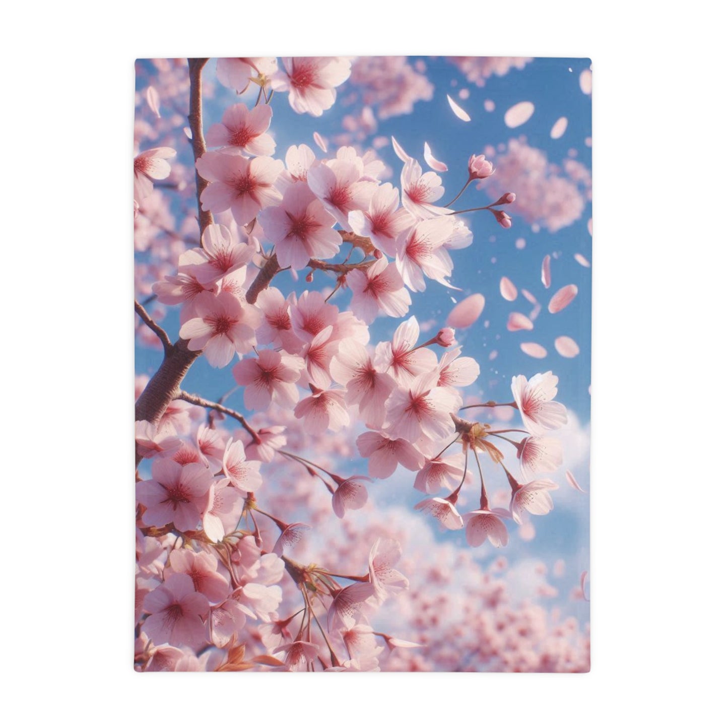 Cherry Blossom #1 Plush Fleece Blanket