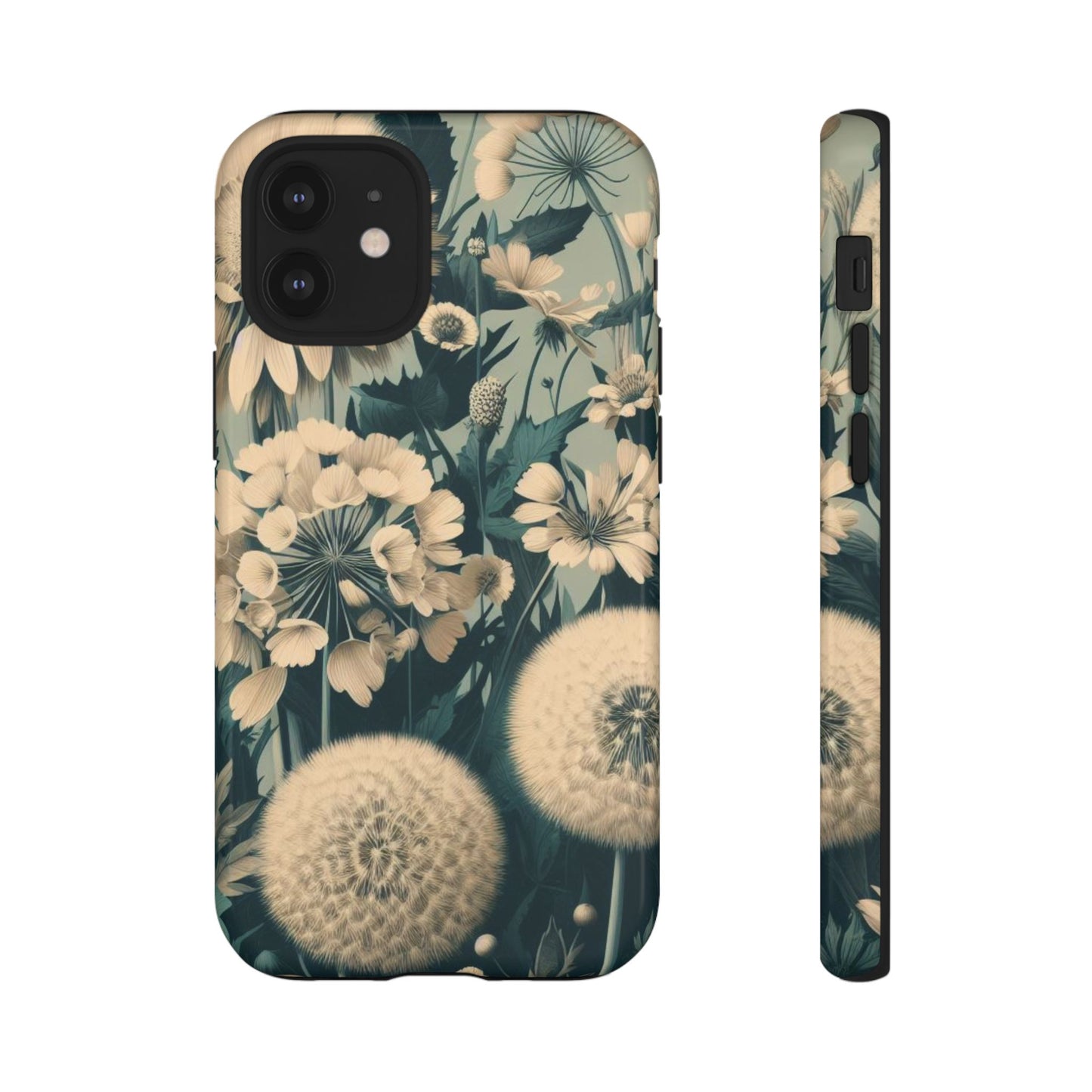 Blue & Cream Flowers Tough Cases iPhone/Google/Samsung