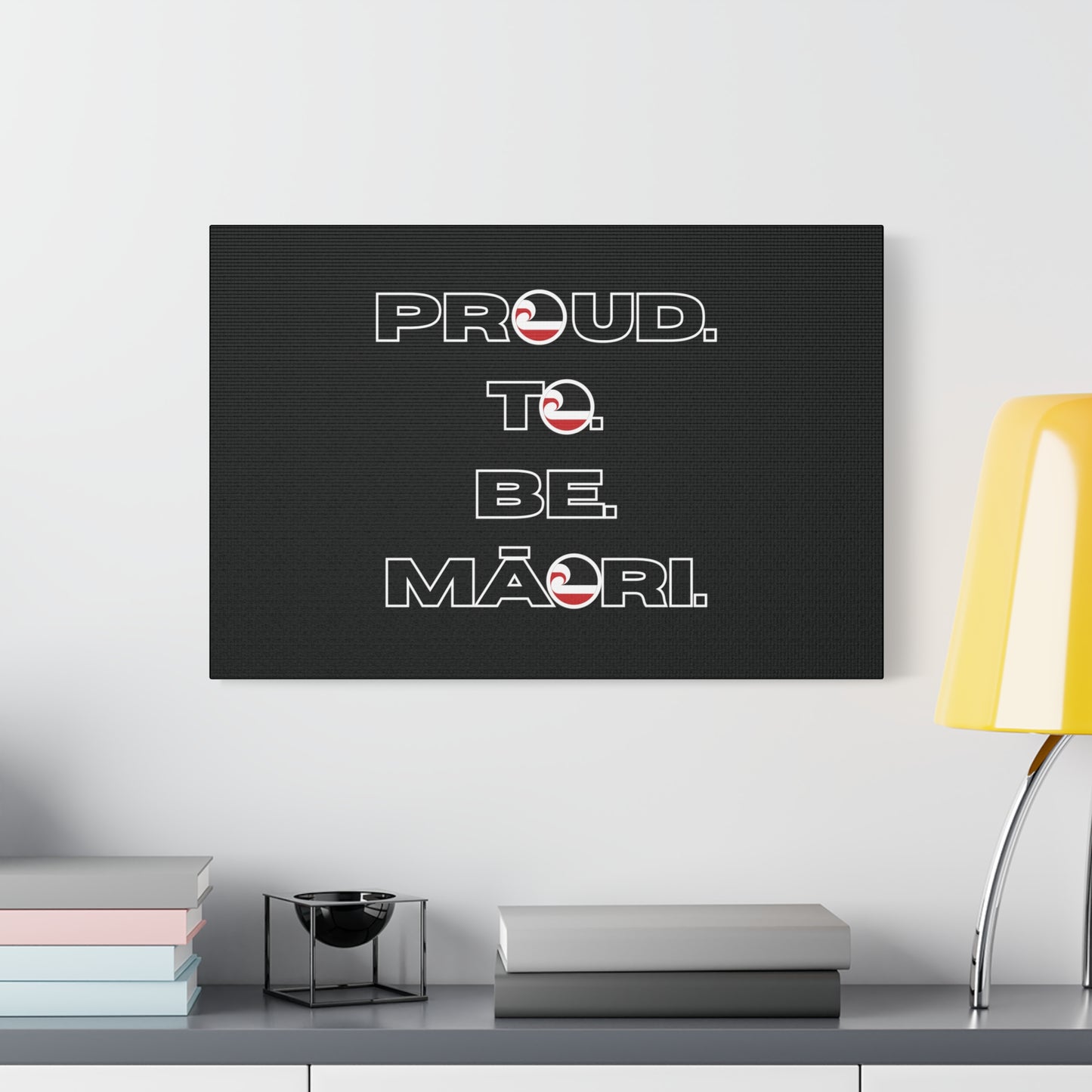 Proud. To. Be. Māori. Classic Canvas - Black