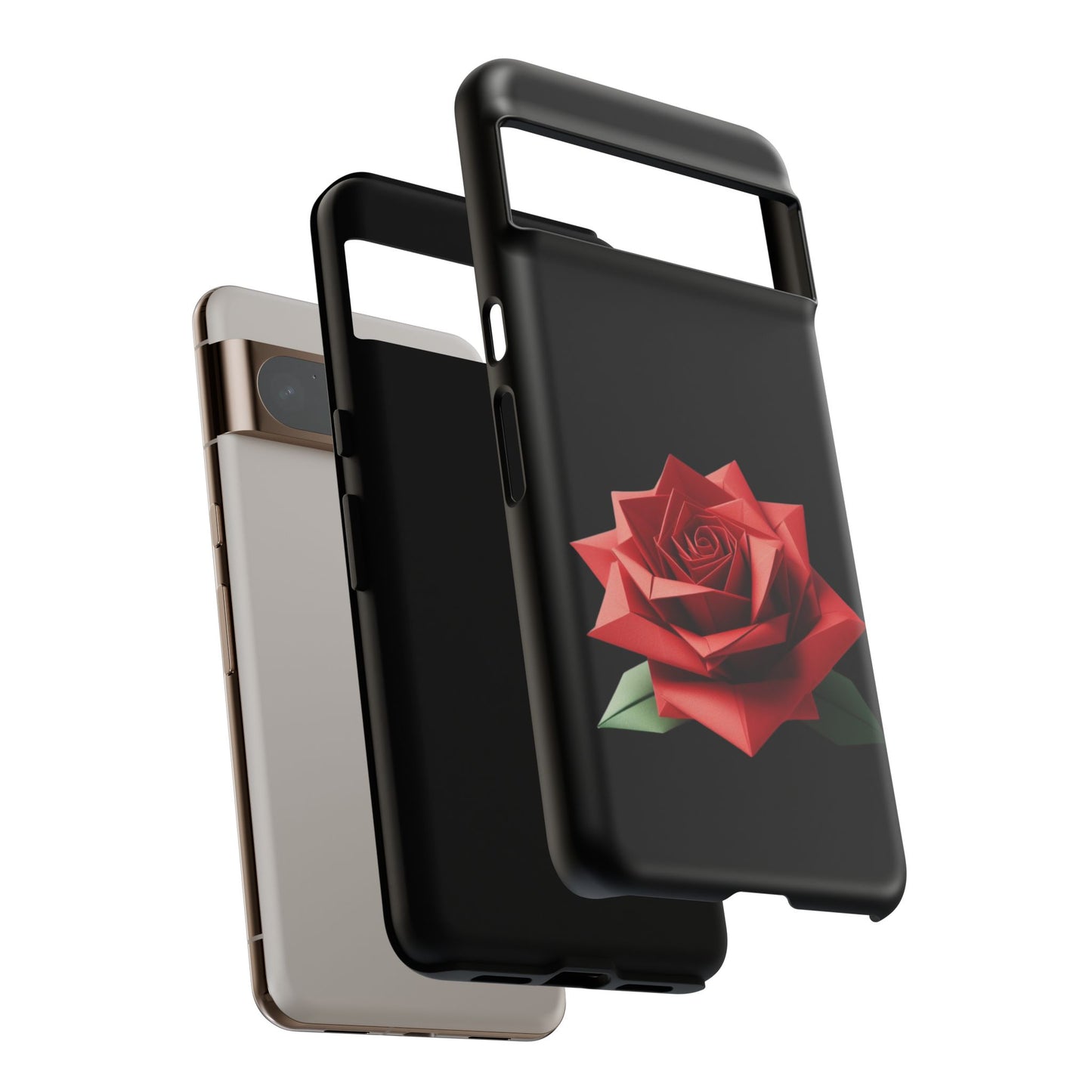 Origami Red Rose Tough Cases iPhone/Google/Samsung