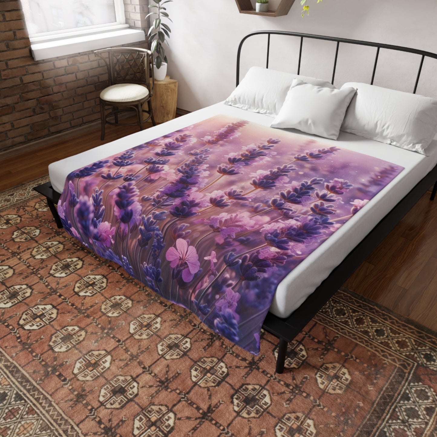 Wild Lavender #2 Plush Fleece Blanket