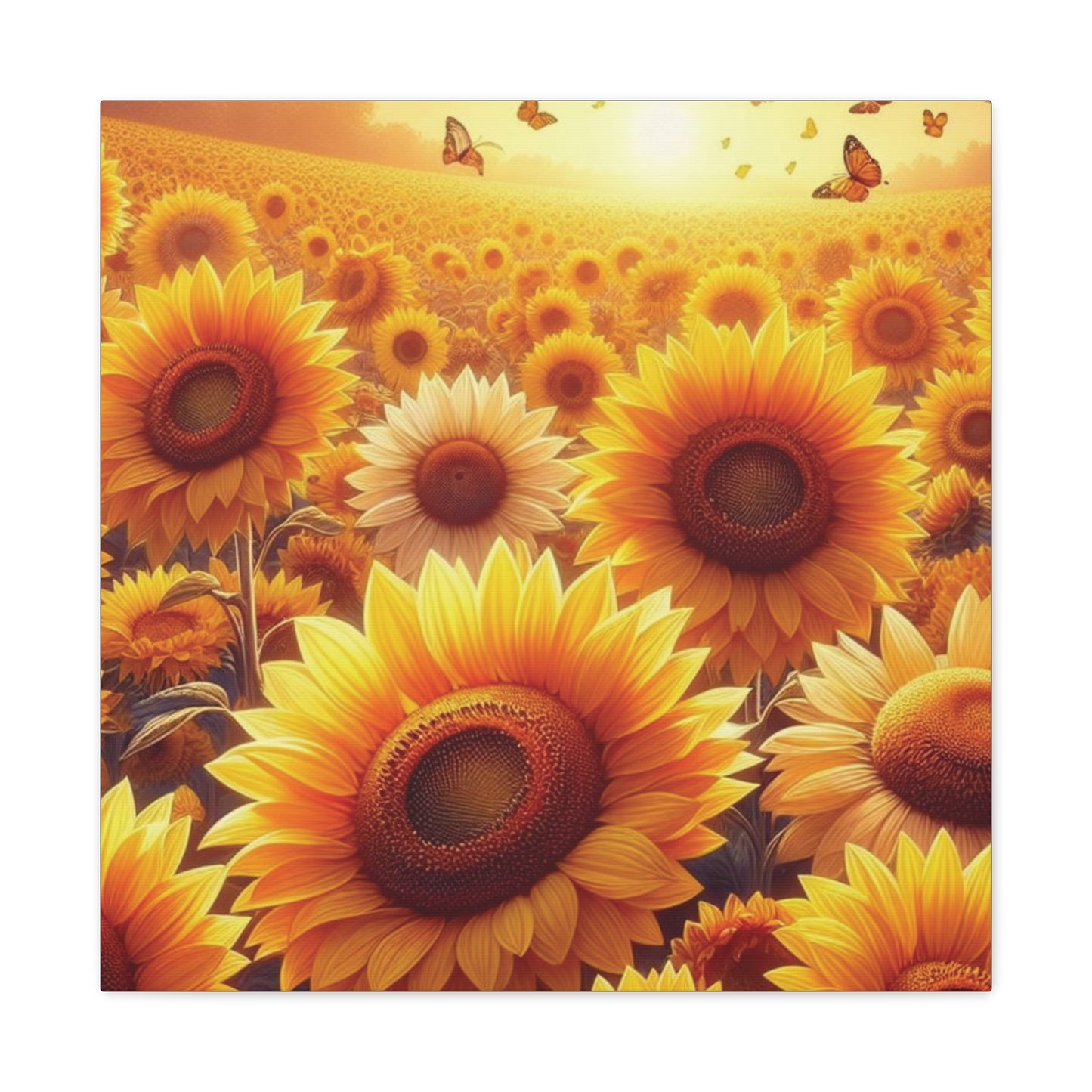 Sunflowers Classic Canvas - Black