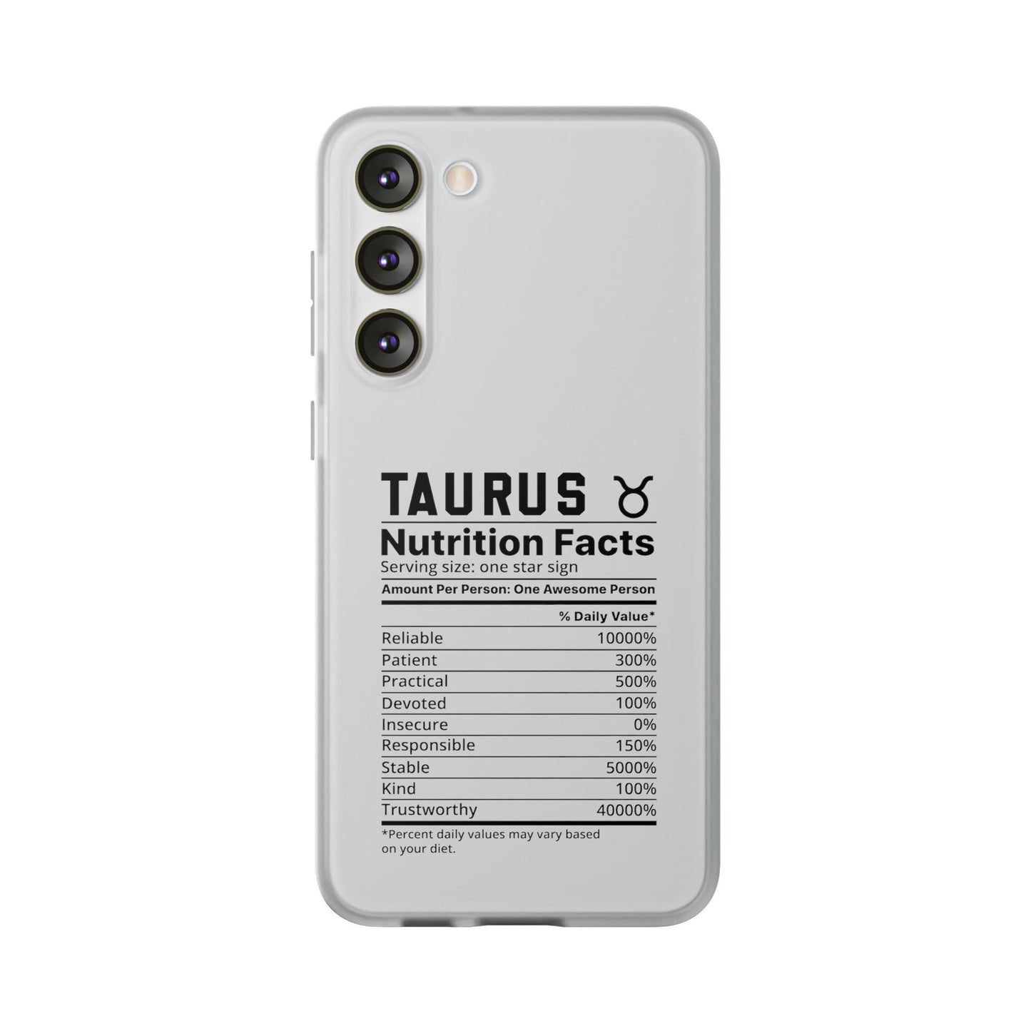 Taurus Nutrition Flexi Cases iPhone/Samsung with Gift Wrapping Option