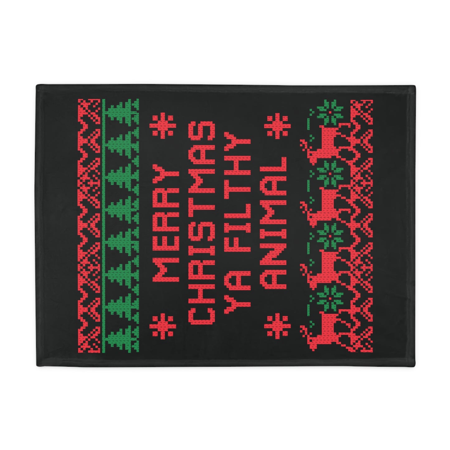 Ugly Christmas Sweater - Filthy Animal Plush Fleece Blanket