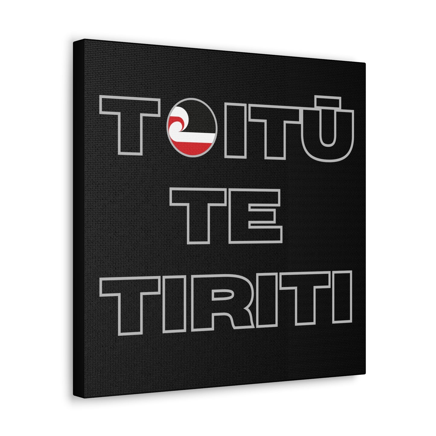 Toitū Te Tiriti Classic Canvas - Black