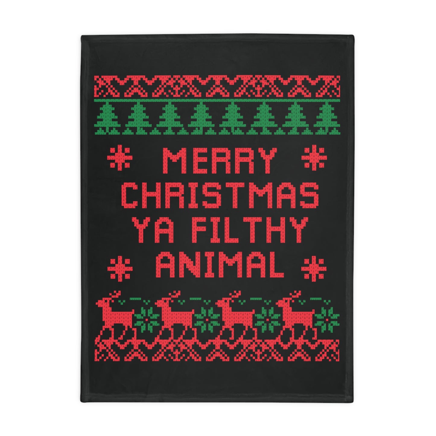 Ugly Christmas Sweater - Filthy Animal Plush Fleece Blanket