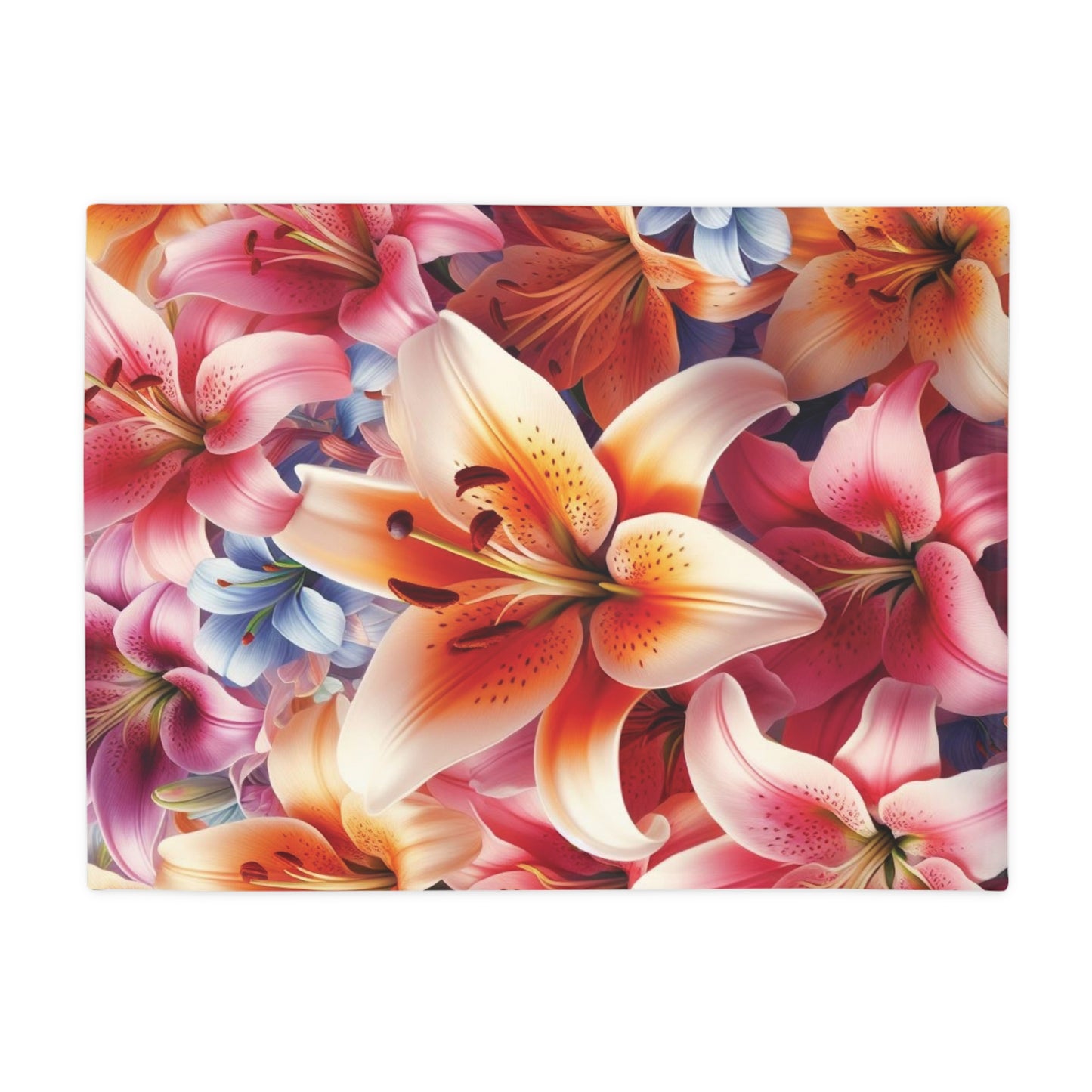 Lillies Plush Fleece Blanket