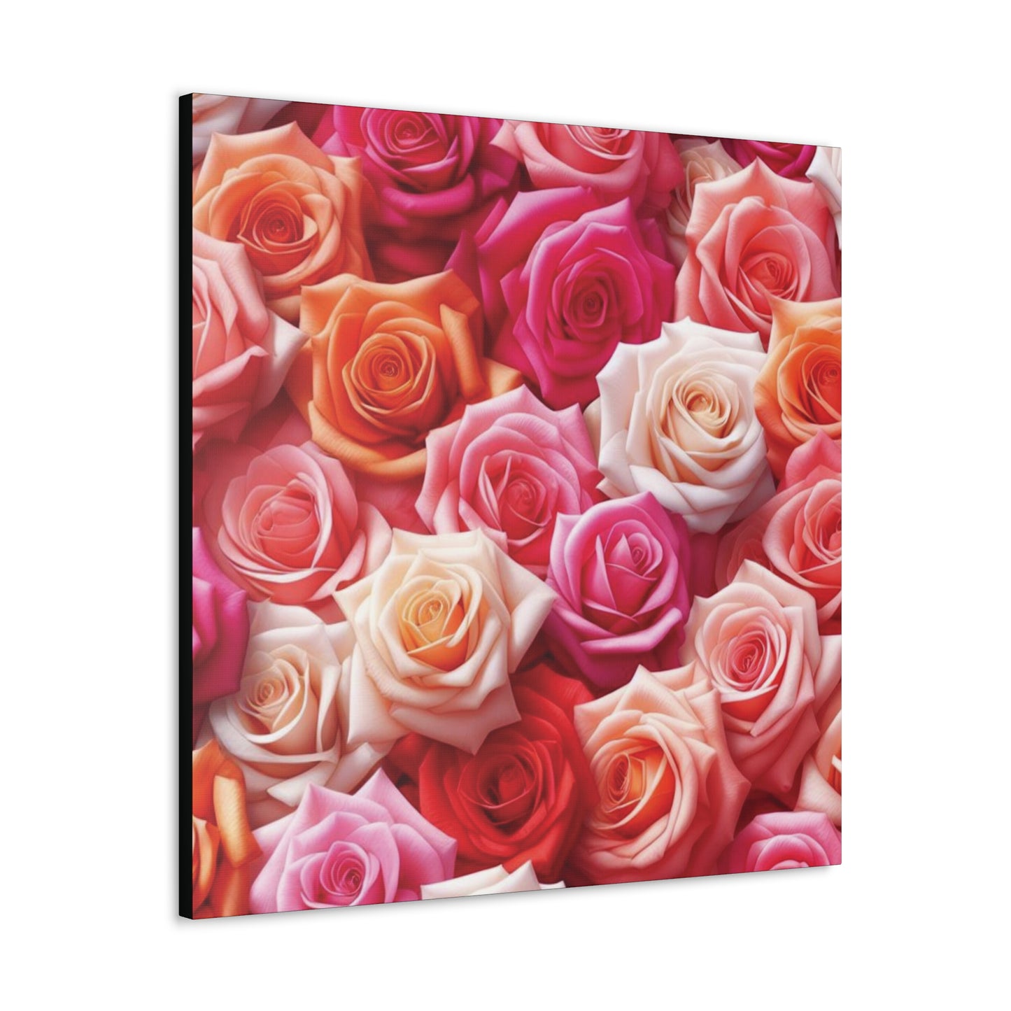 Roses #2 Classic Canvas - Black