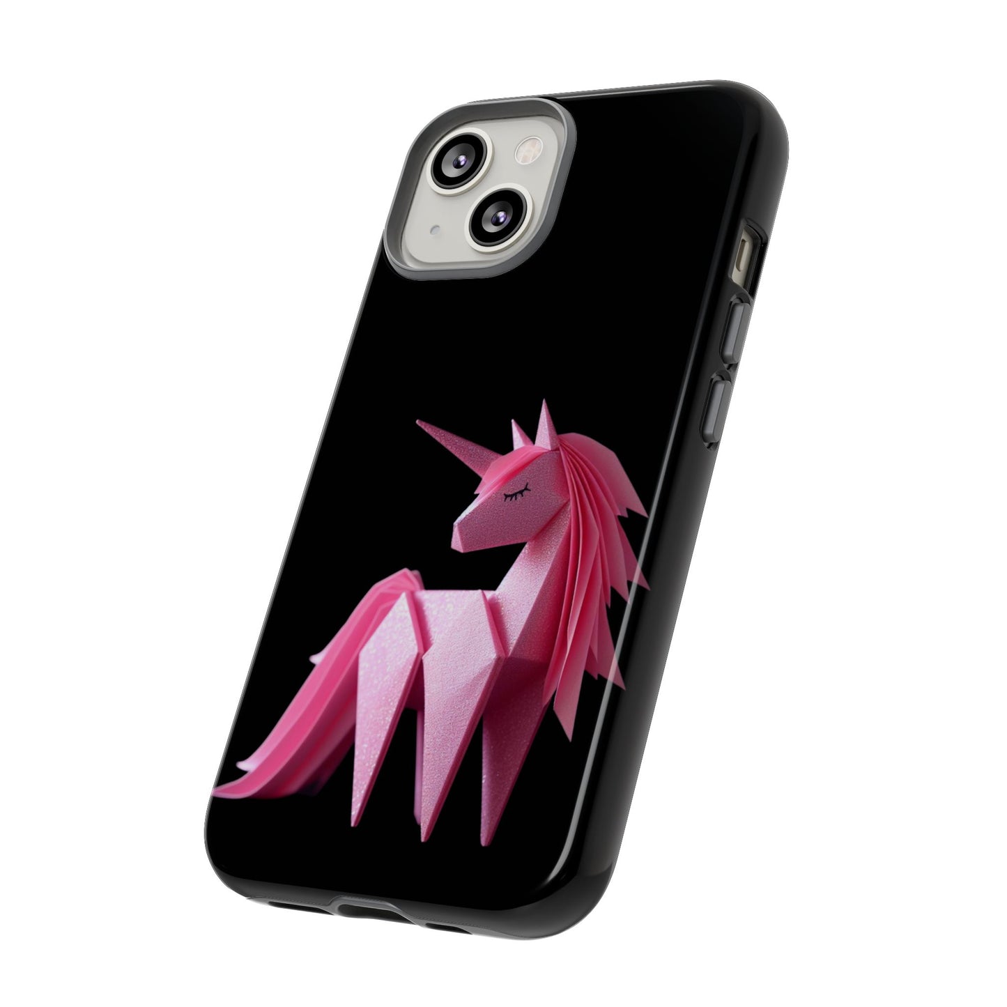 Origami Pink Unicorn Tough Cases iPhone/Google/Samsung