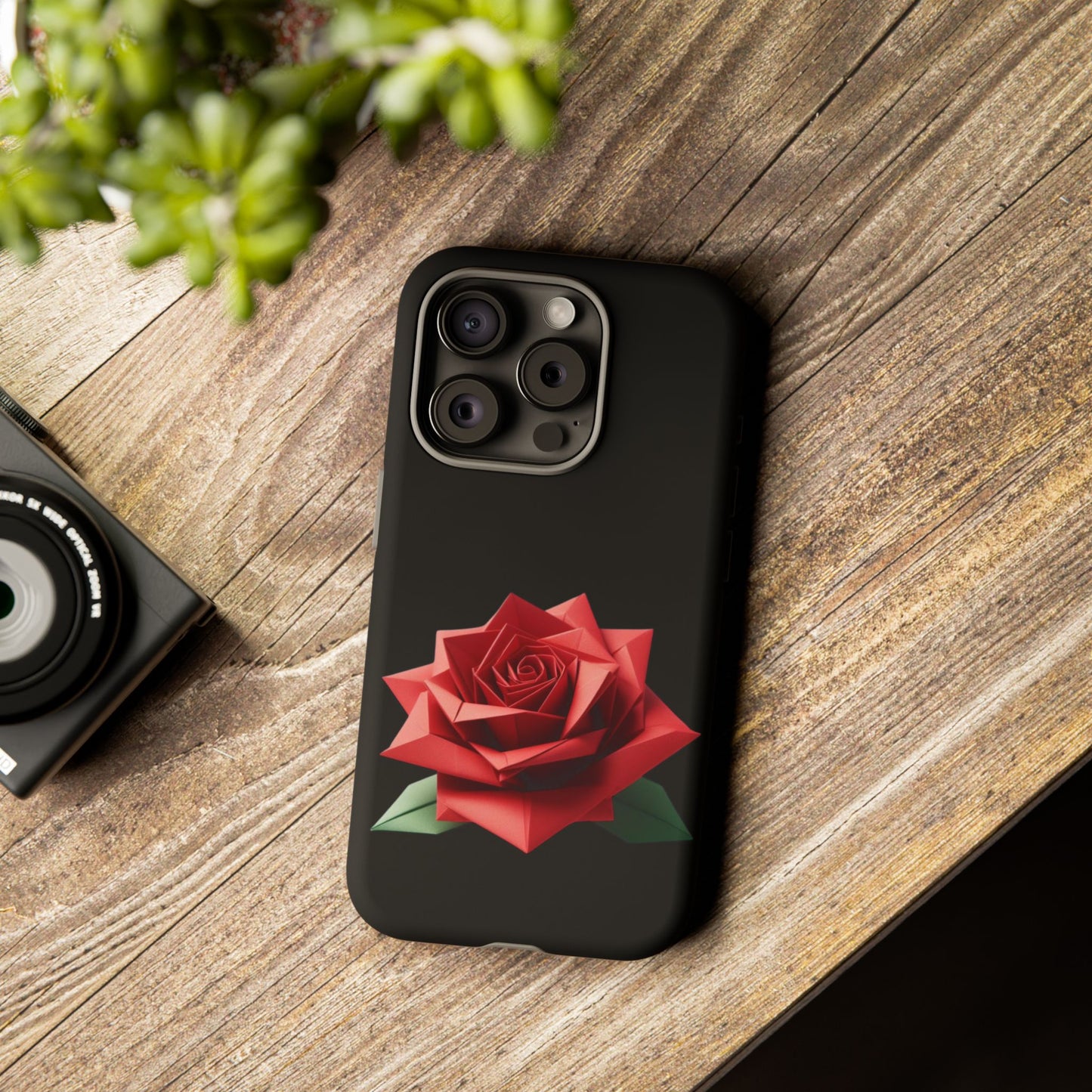 Origami Red Rose Tough Cases iPhone/Google/Samsung