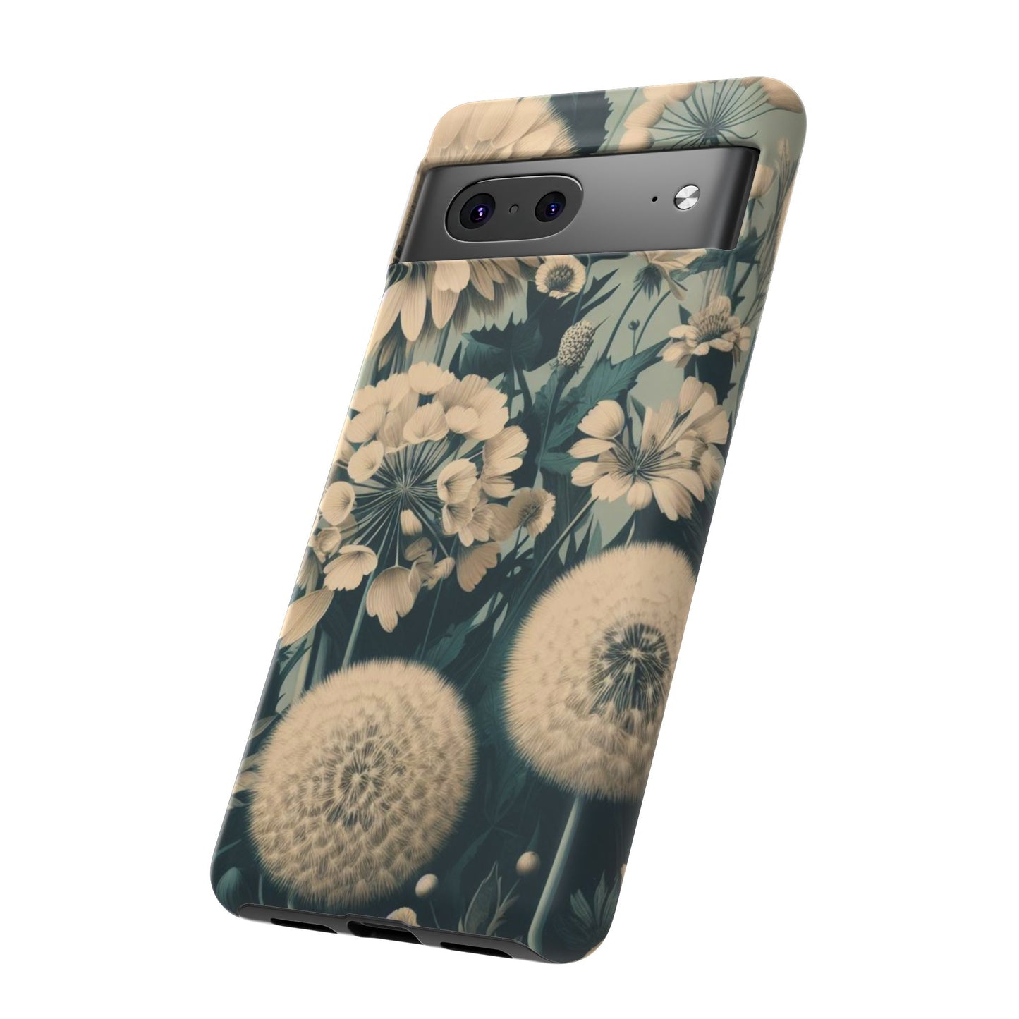 Blue & Cream Flowers Tough Cases iPhone/Google/Samsung