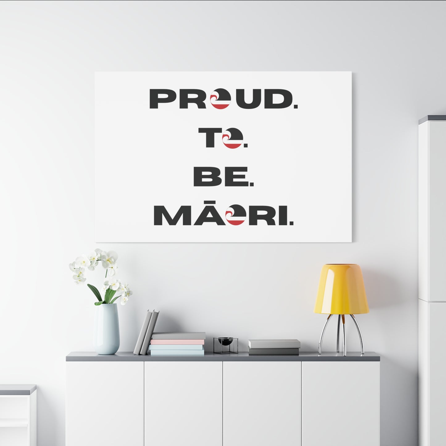 Proud. To. Be. Māori. Classic Canvas - White