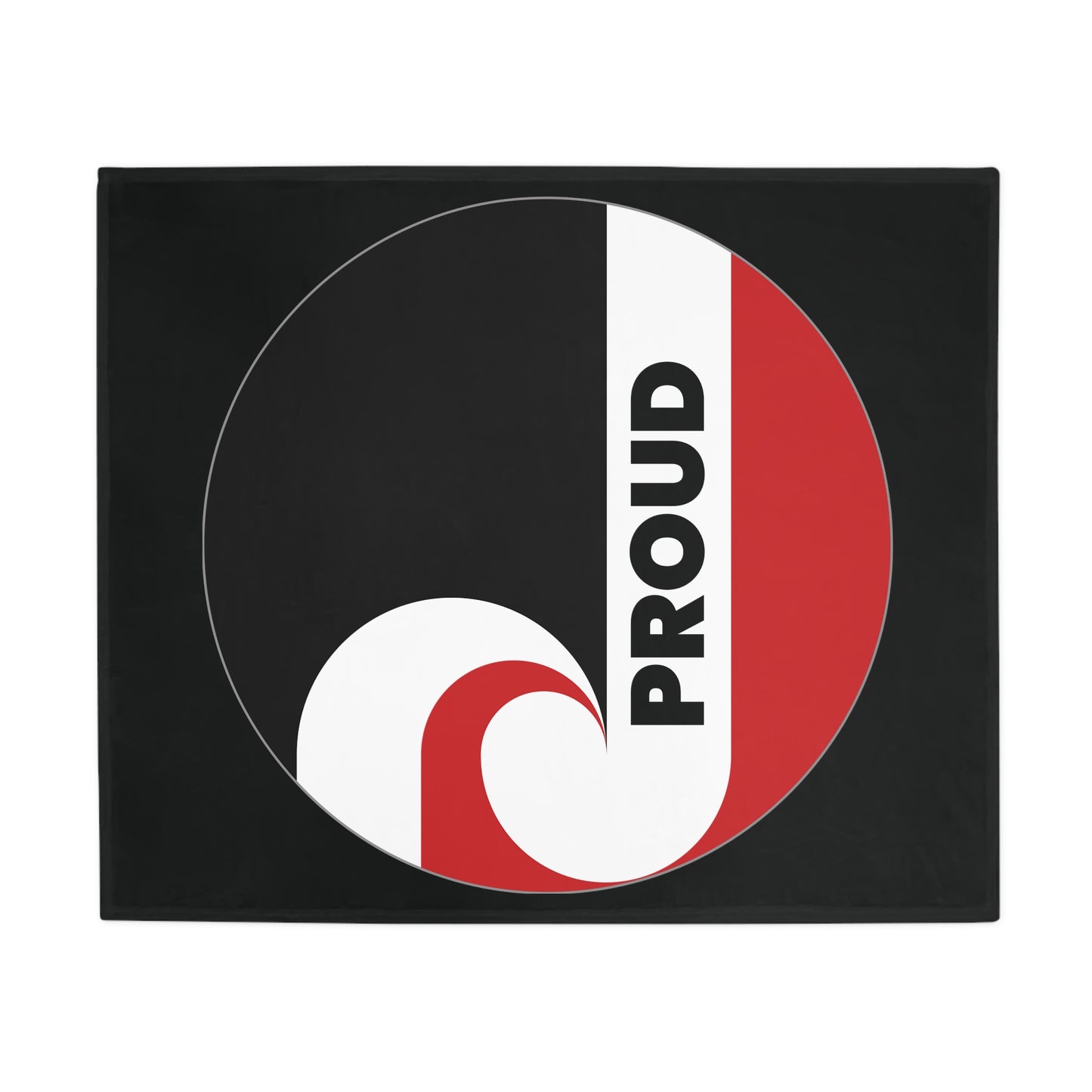 PROUD - Black Plush Fleece Blanket