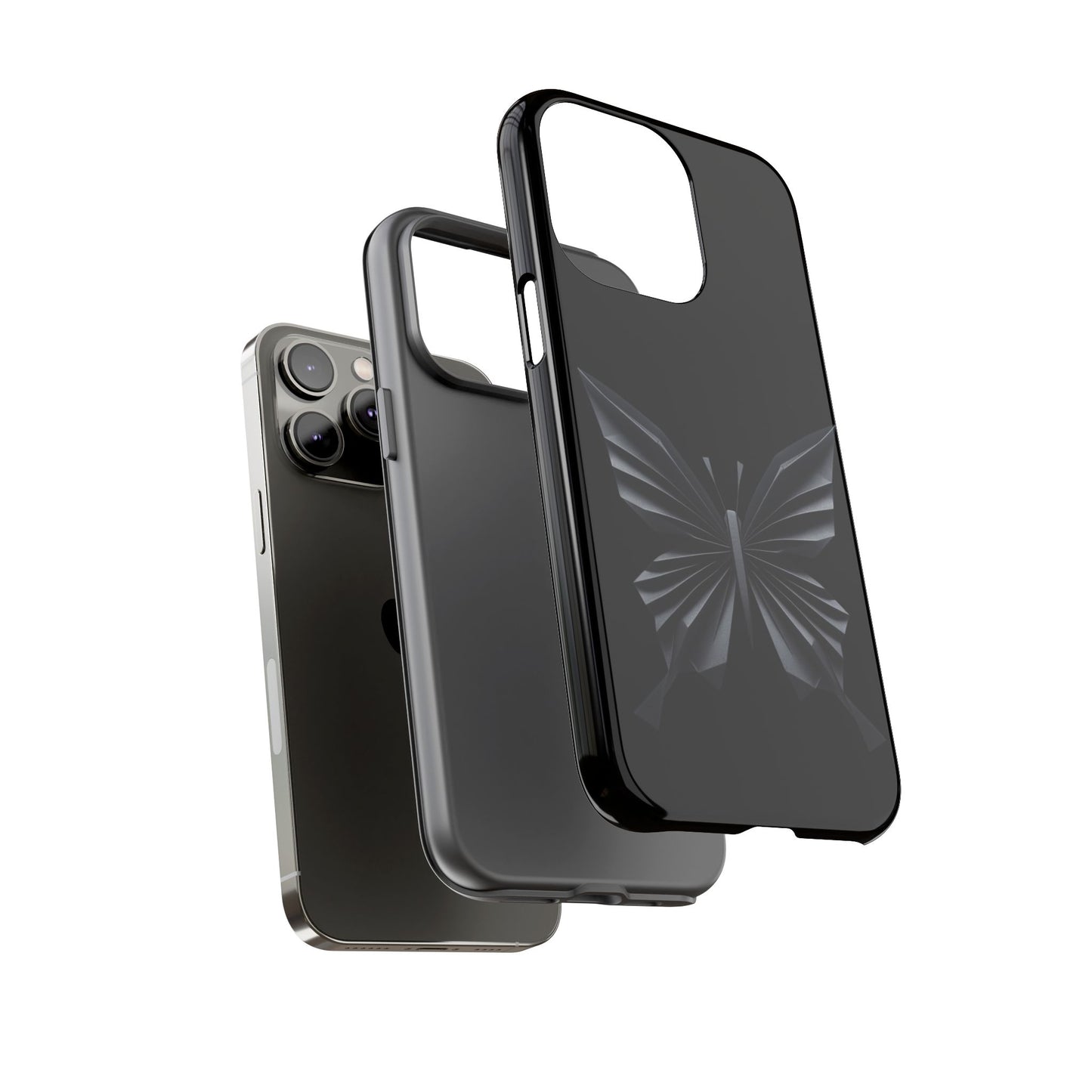 Origami Black Butterfly Tough Cases iPhone/Google/Samsung