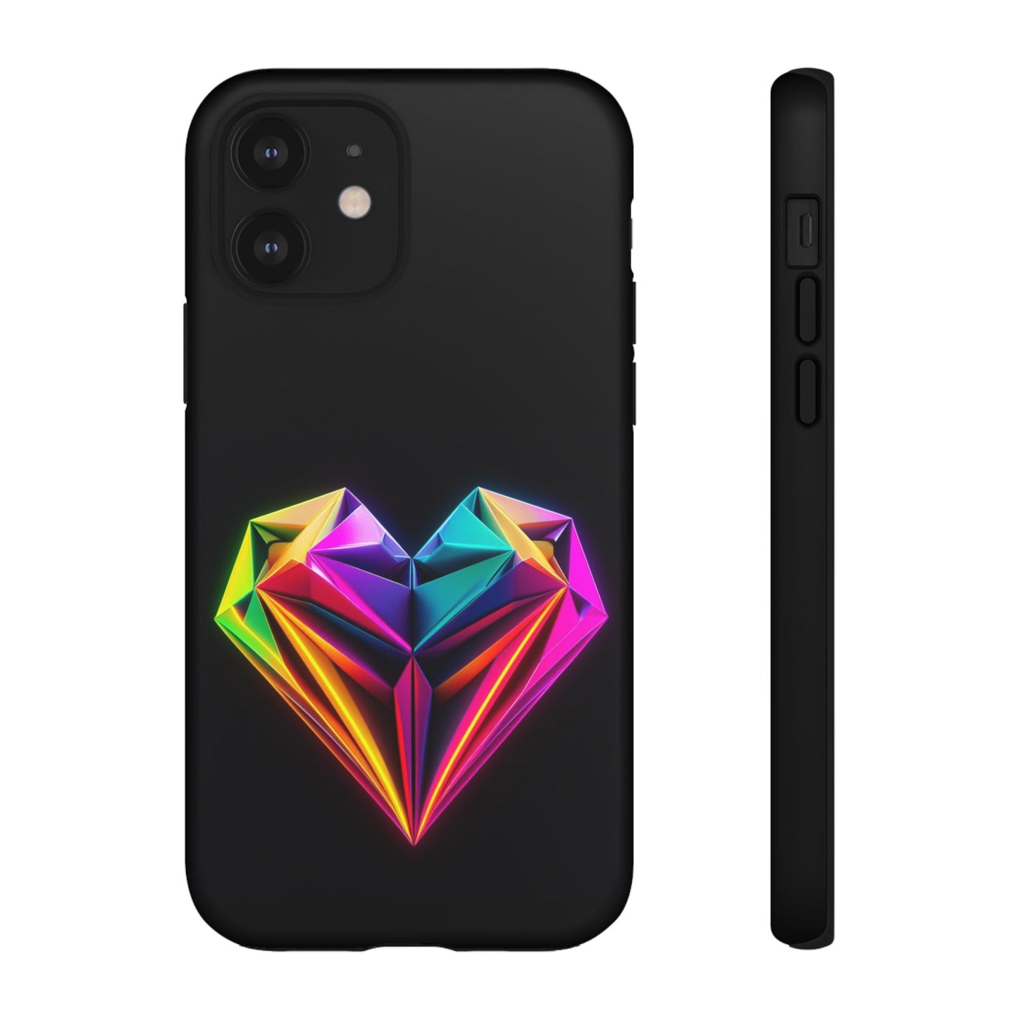 Origami Neon Heart Tough Cases iPhone/Google/Samsung