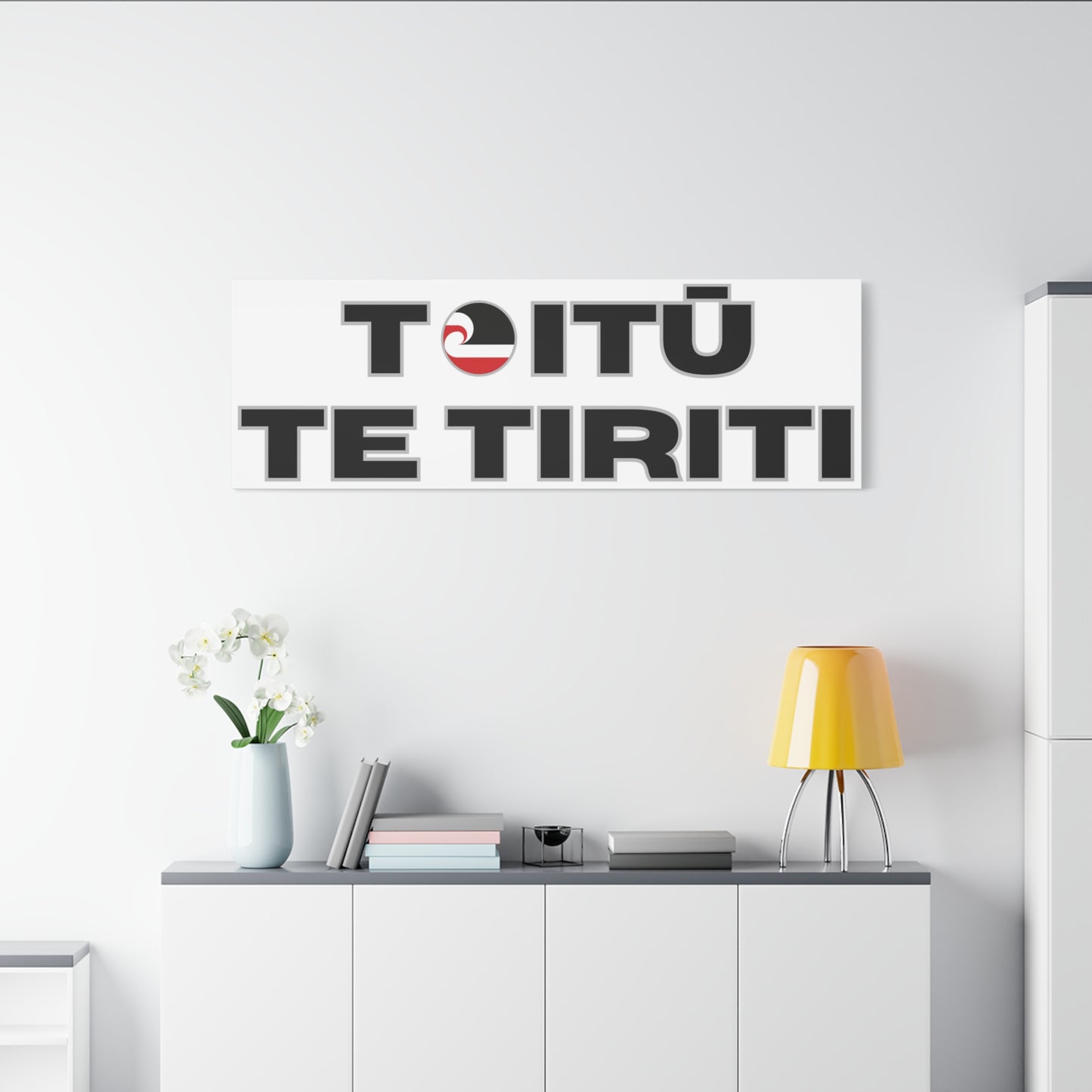 Toitū Te Tiriti Classic Canvas - White