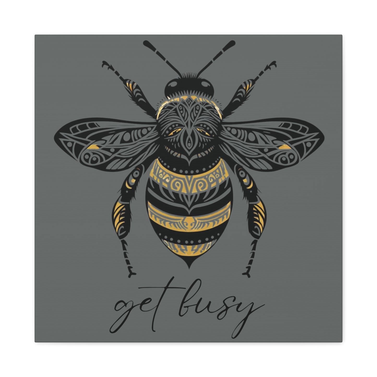 Get Busy Bee Classic Canvas - Grey