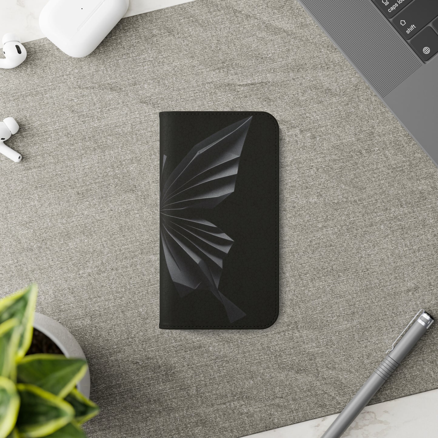 Origami Black Butterfly Flip Cases iPhone/Samsung