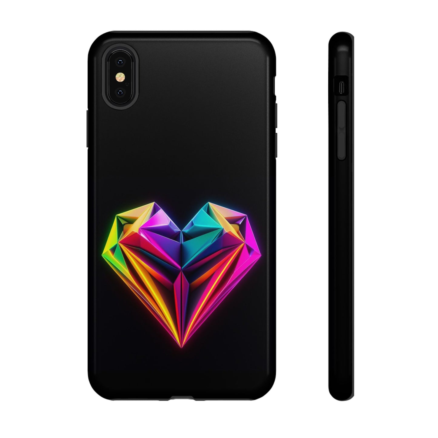 Origami Neon Heart Tough Cases iPhone/Google/Samsung