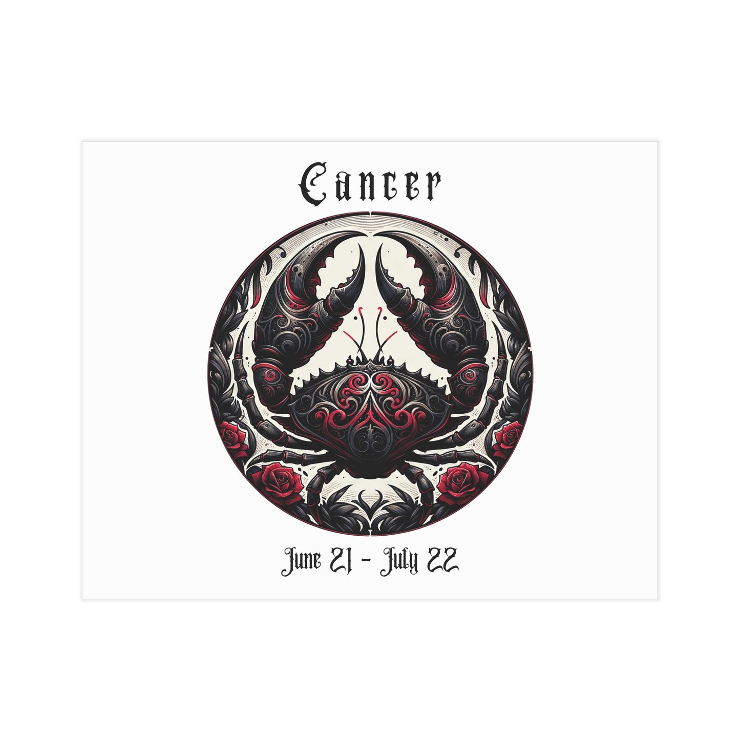 Gothic Cancer Unframed Prints - white