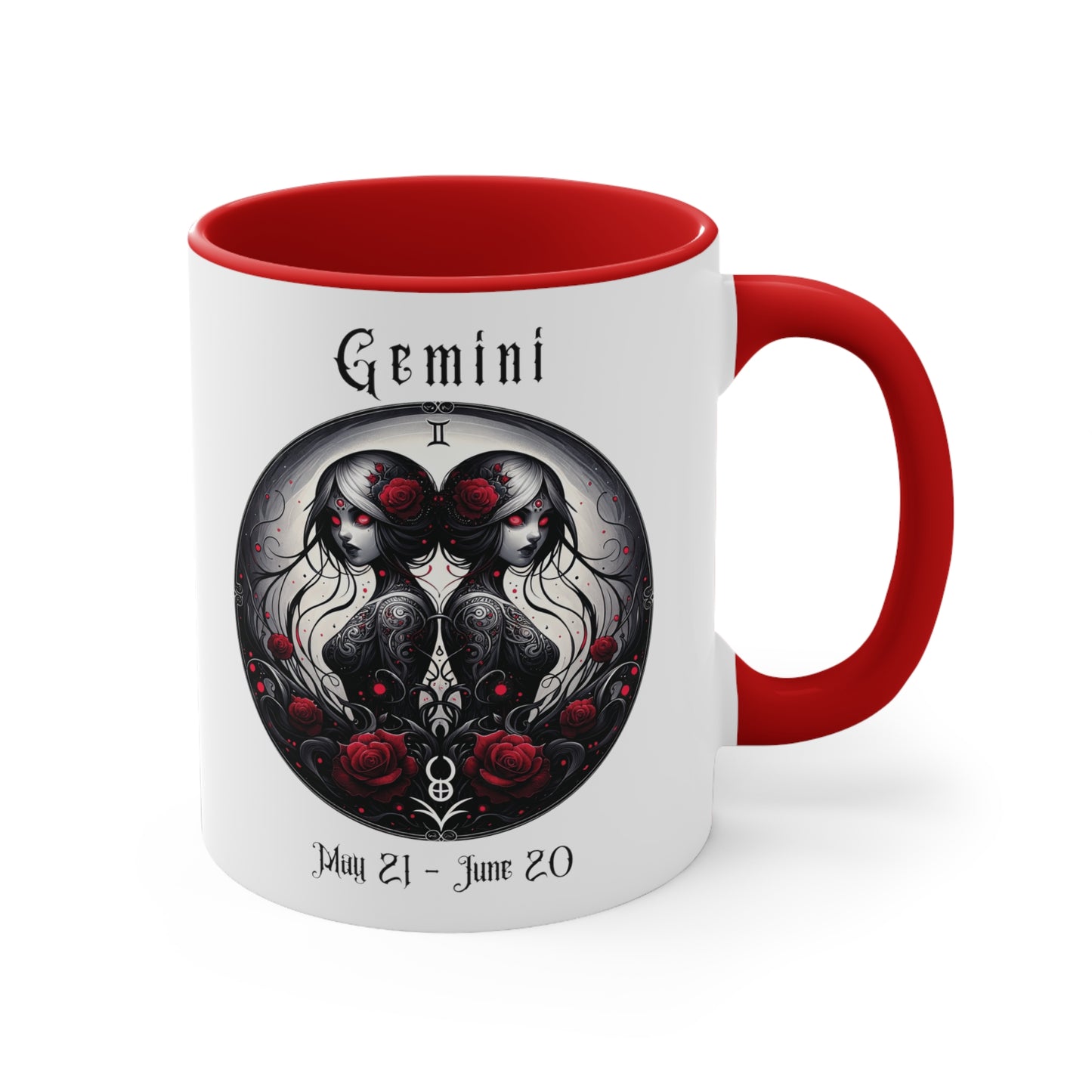 Gothic Gemini Colorful Accent Mugs, 11oz