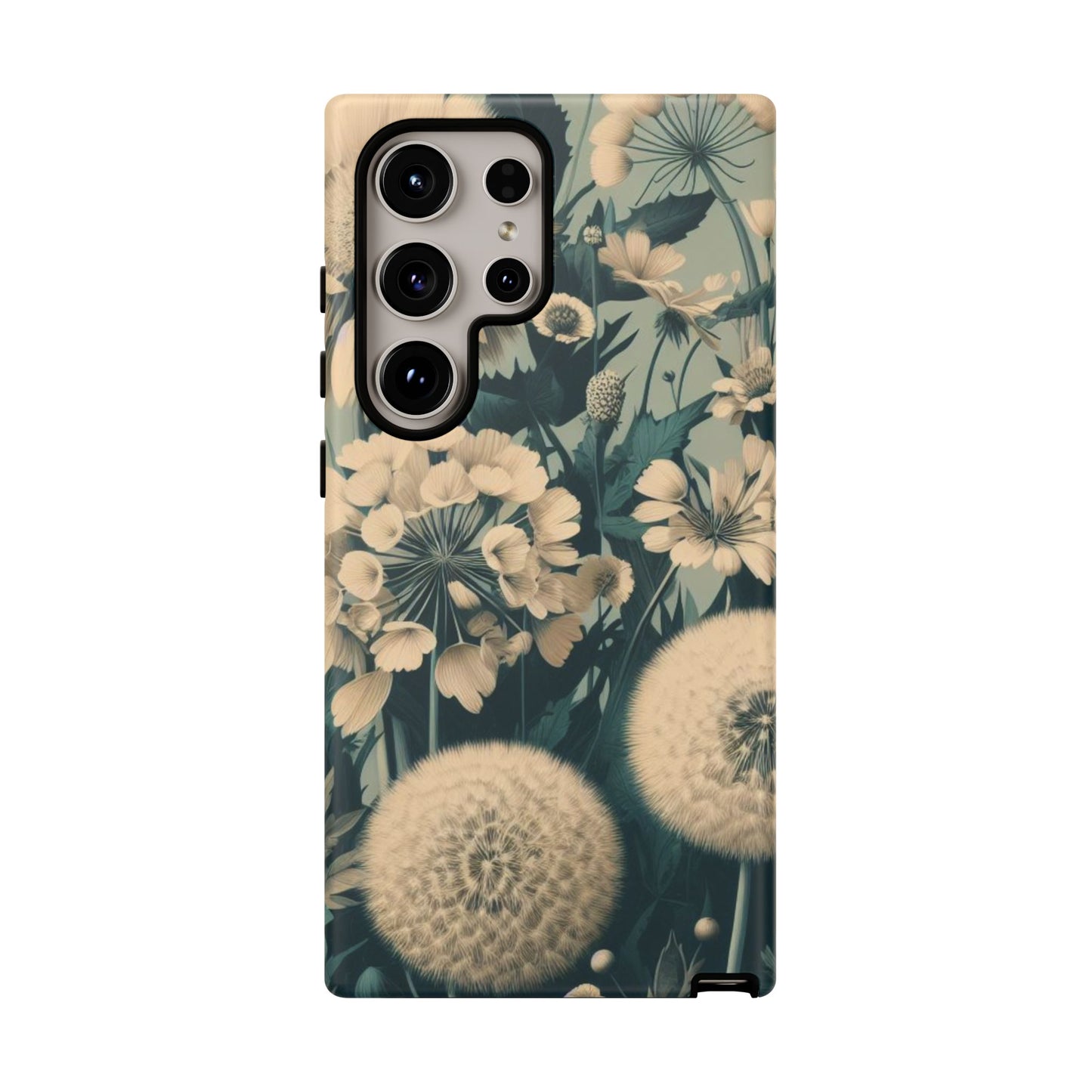 Blue & Cream Flowers Tough Cases iPhone/Google/Samsung