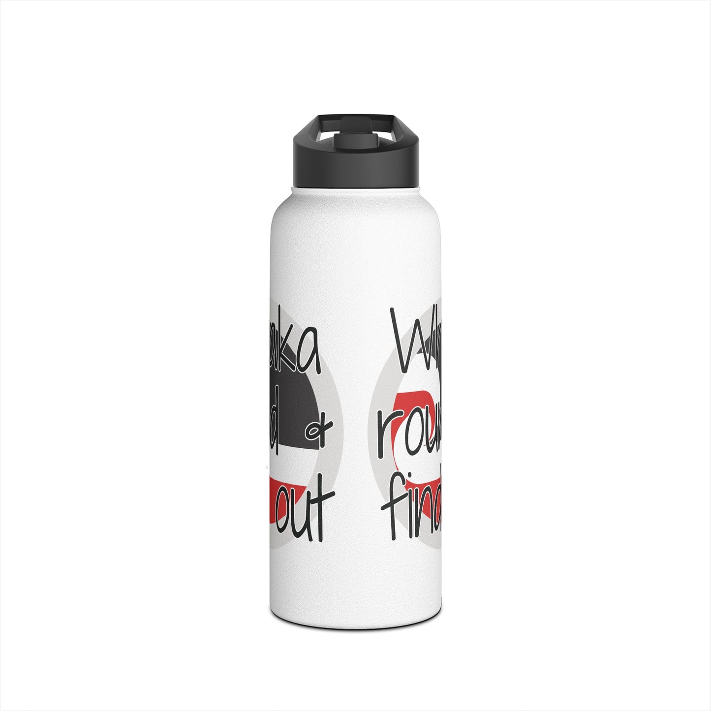 Whaka Round & Find Out Stainless Steel Water Bottle, Standard Lid