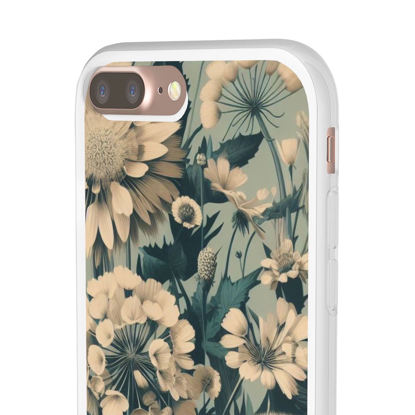 Blue & Cream Flowers Flexi Cases